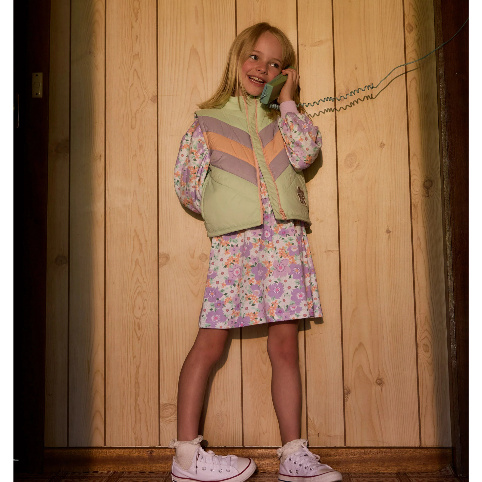 Goldie and Ace Flora Leah Long Sleeve Dress