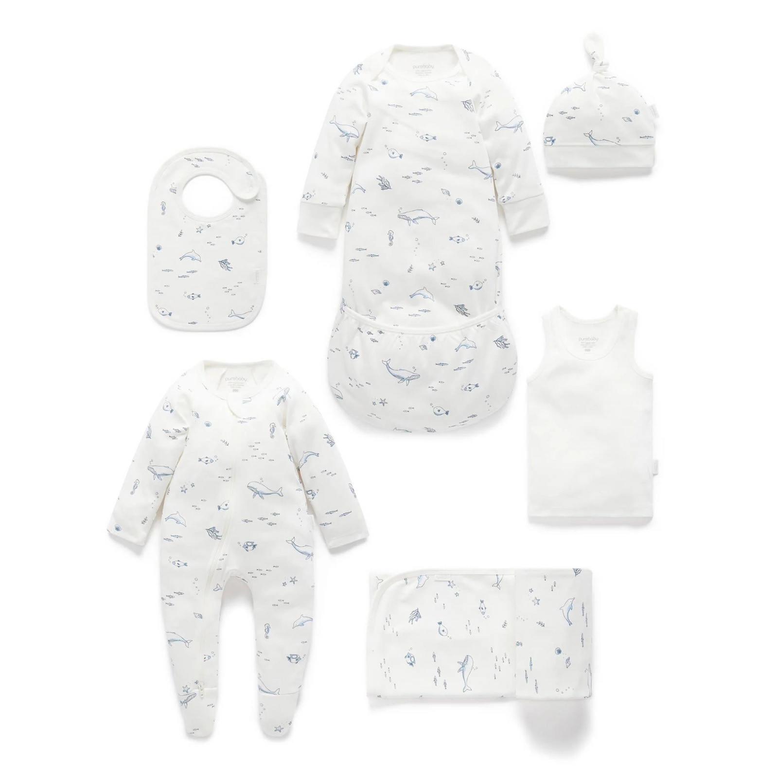 Purebaby Newborn Hospital Pack - Vanilla  Nautical