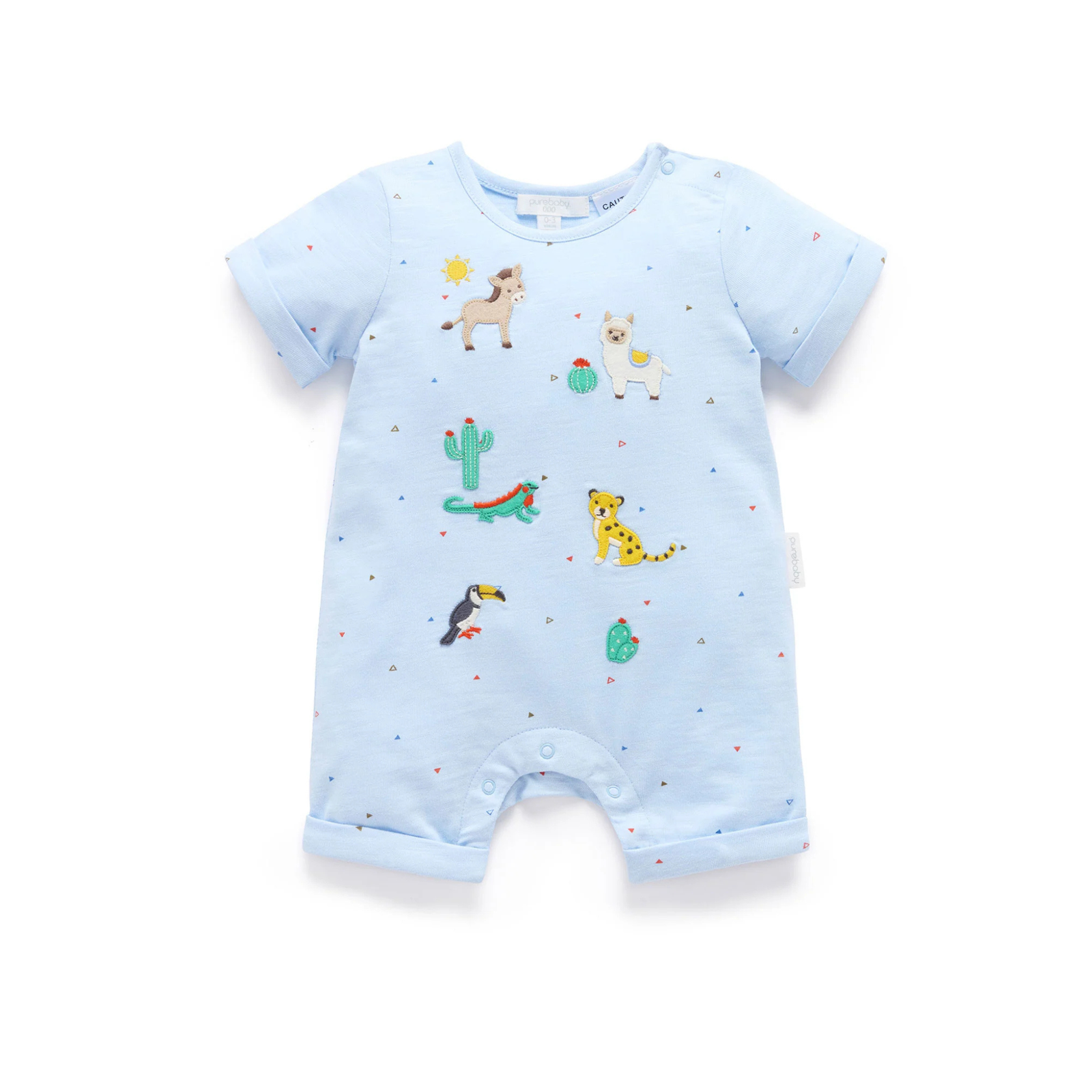 Purebaby Animal Fiesta Short Growsuit