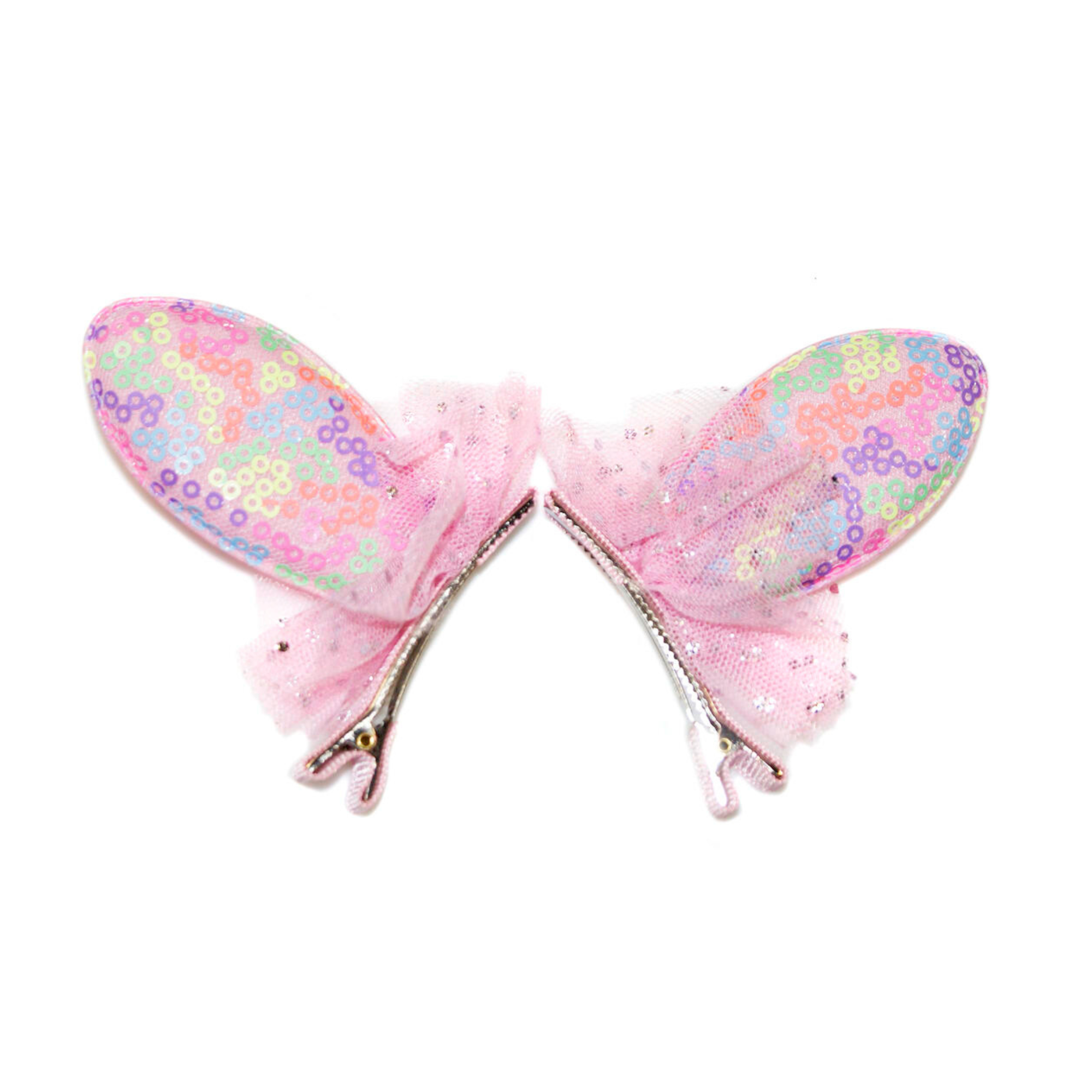 Goody Gumdrops Sequin Tulle Rosette Bunny Ears Clips