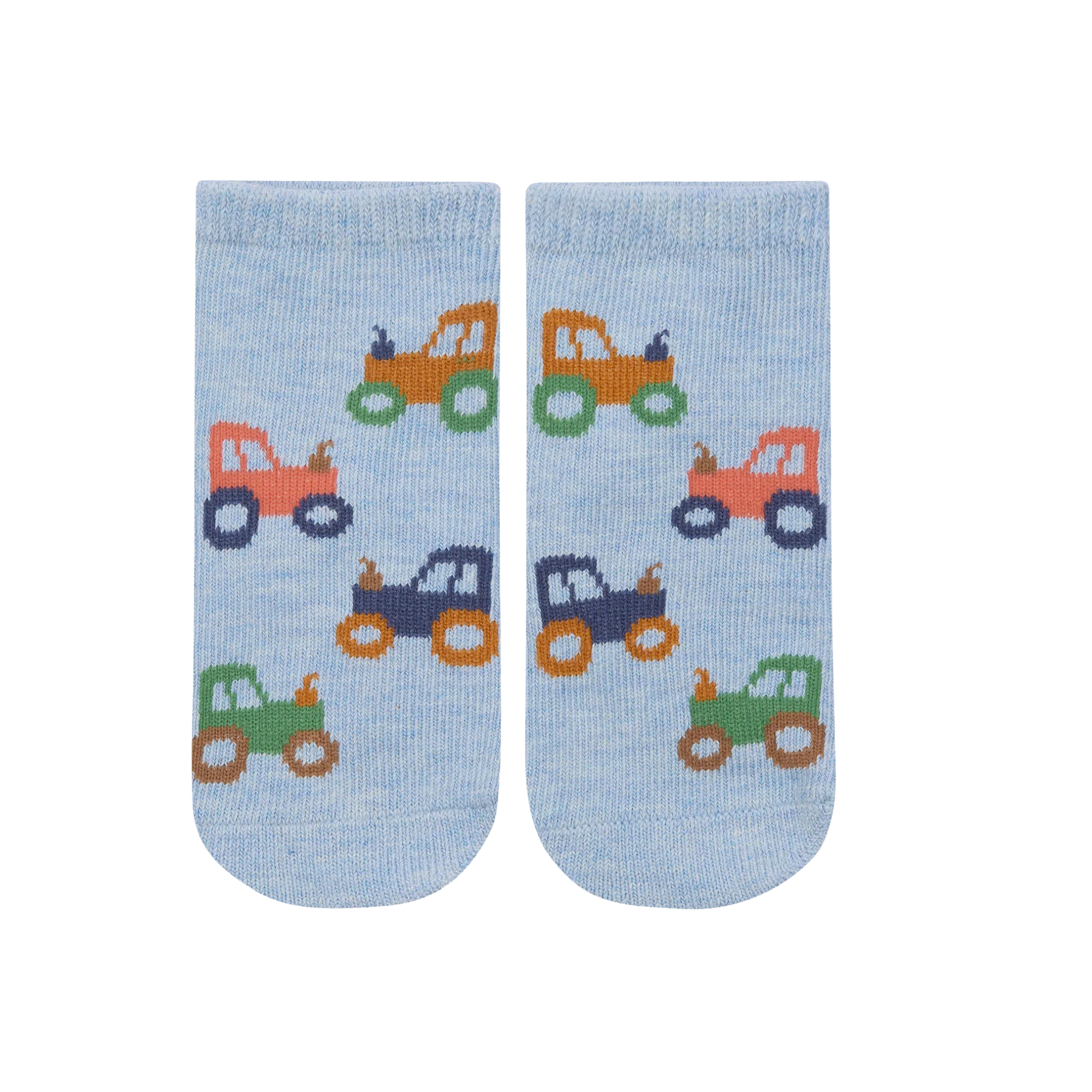 Toshi Organic Socks Ankle Jacquard Tiny Tractors