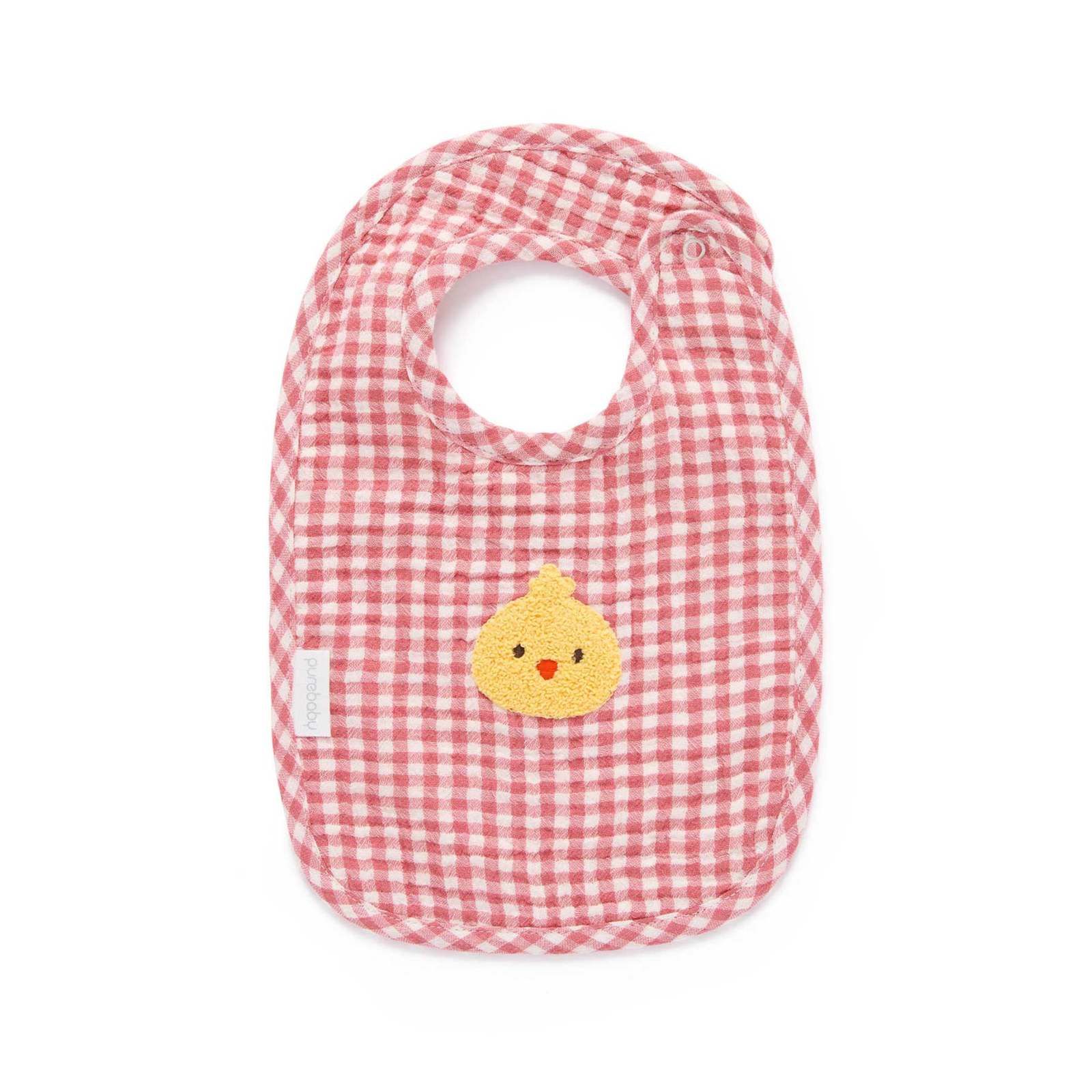 Purebaby Gingham Bib - Lilly Pilly