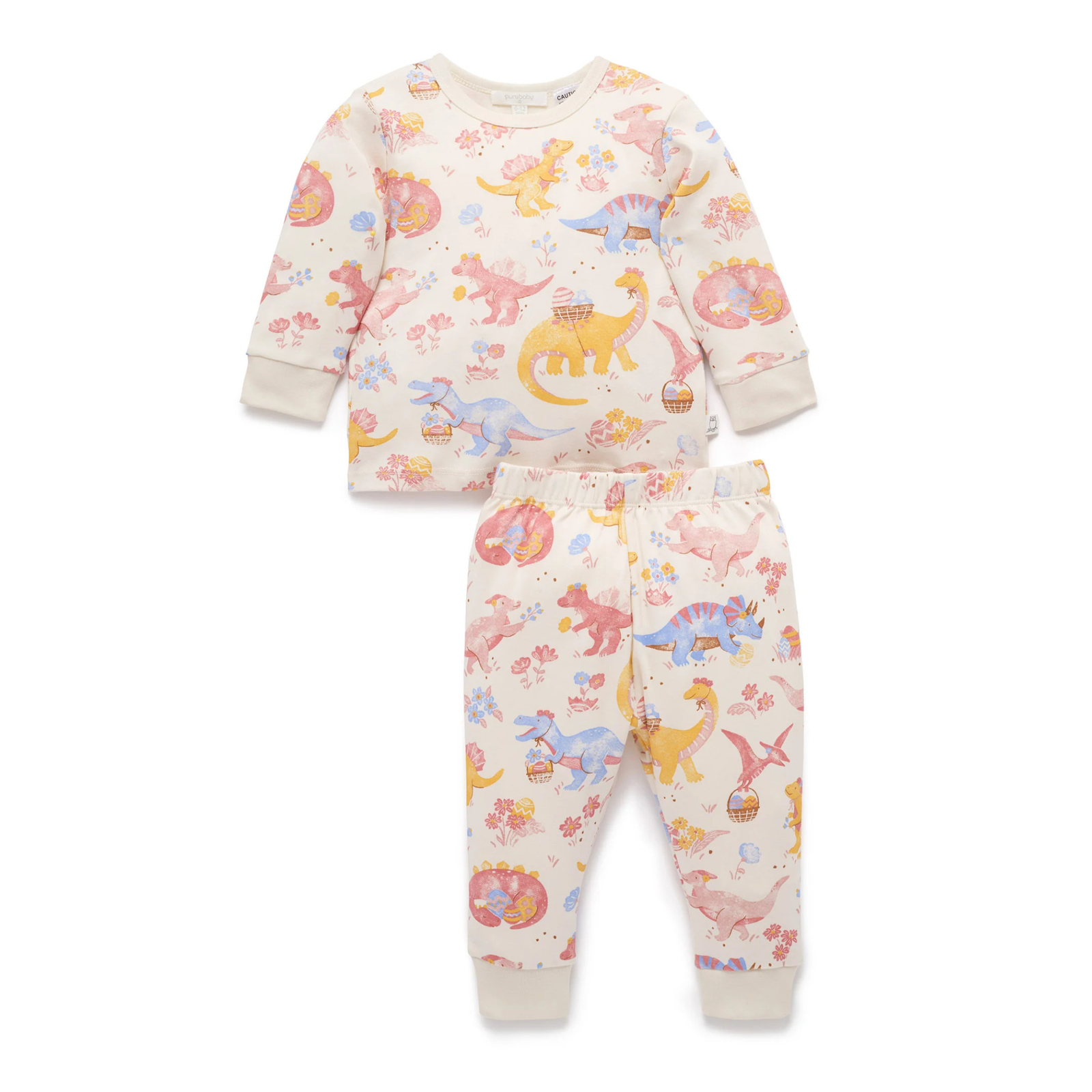 Purebaby Dino Gather Easter PJ Set