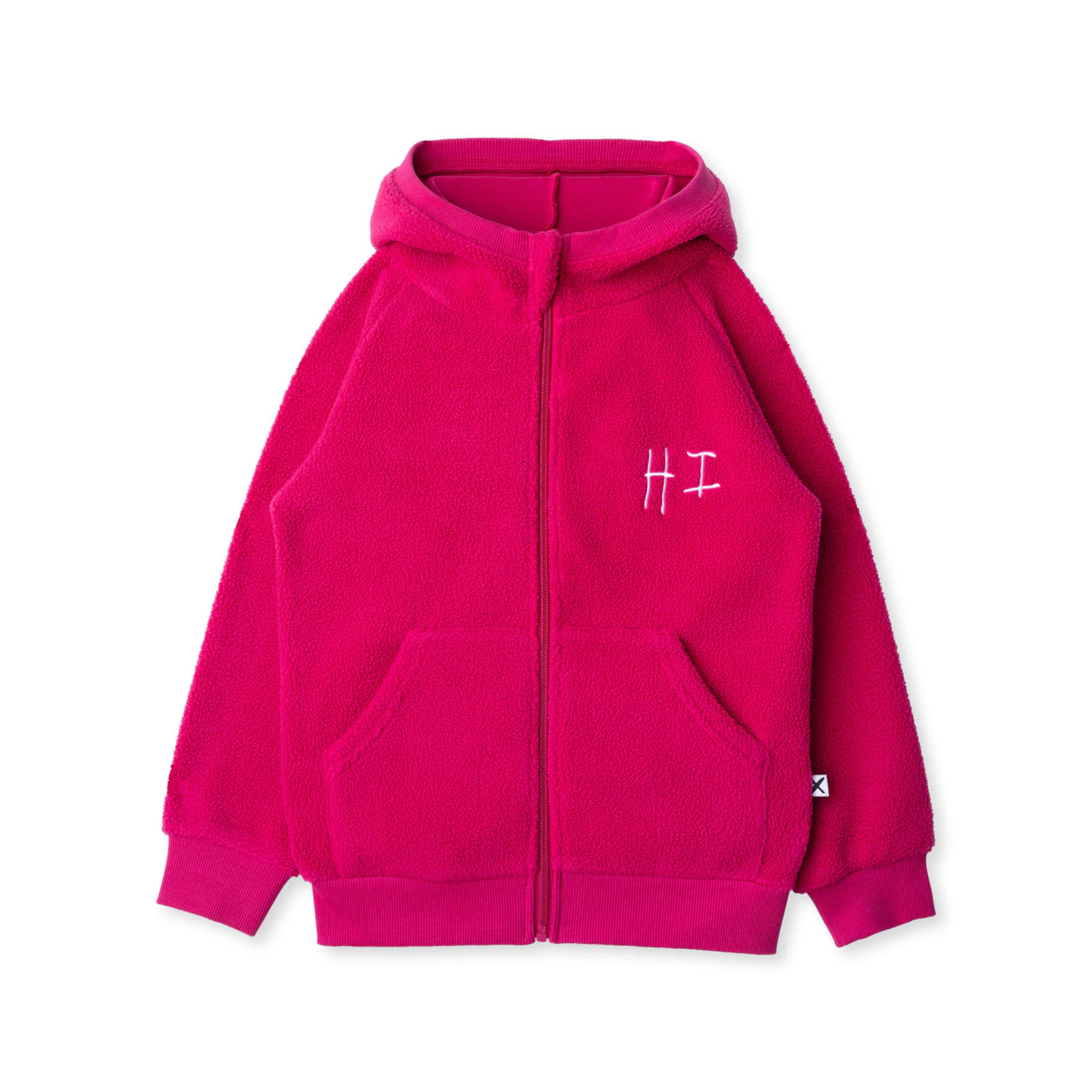 Minti Teddy Zip Up - Hot Pink