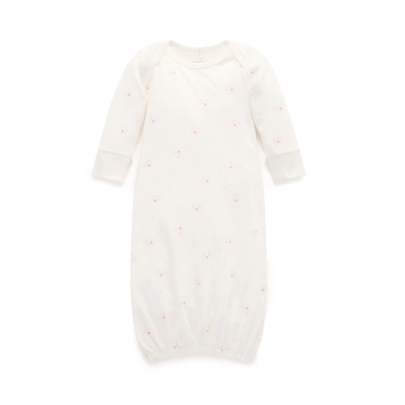 Purebaby Sleepsuit - Pale Pink Bear