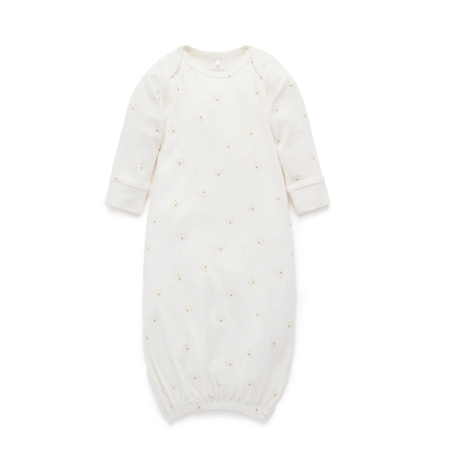 Purebaby Sleepsuit - Vanilla Bear