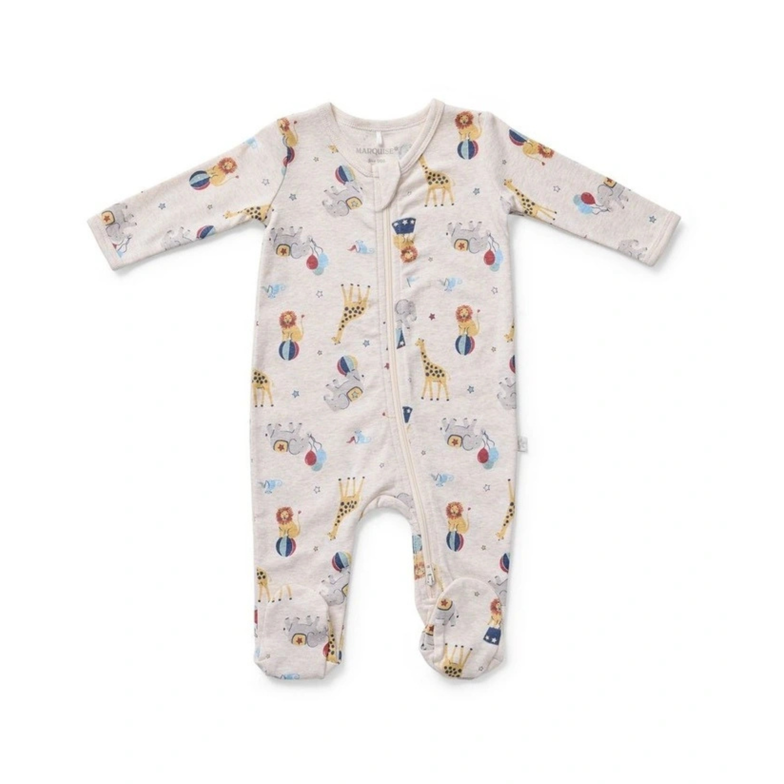 Marquise  Circus Footed Zipsuit in Grey