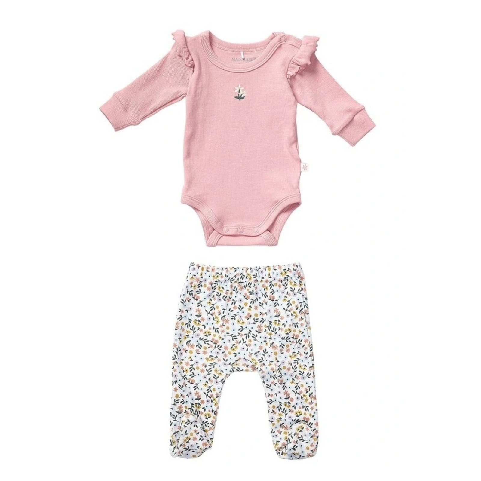 Marquise Meadows Frill Bodysuit & Footed Legging Set