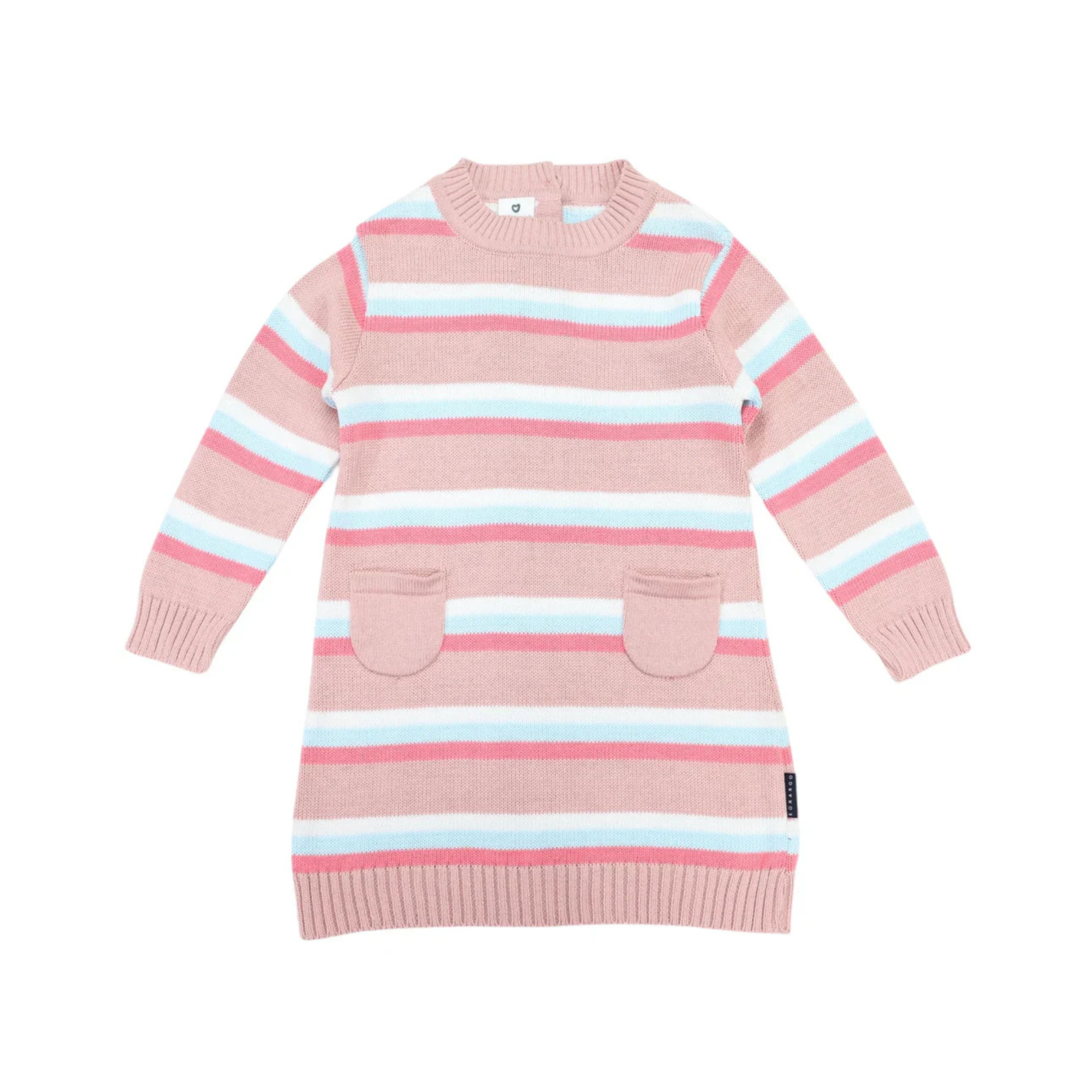 Korango Striped Knit Dress Dusty Pink