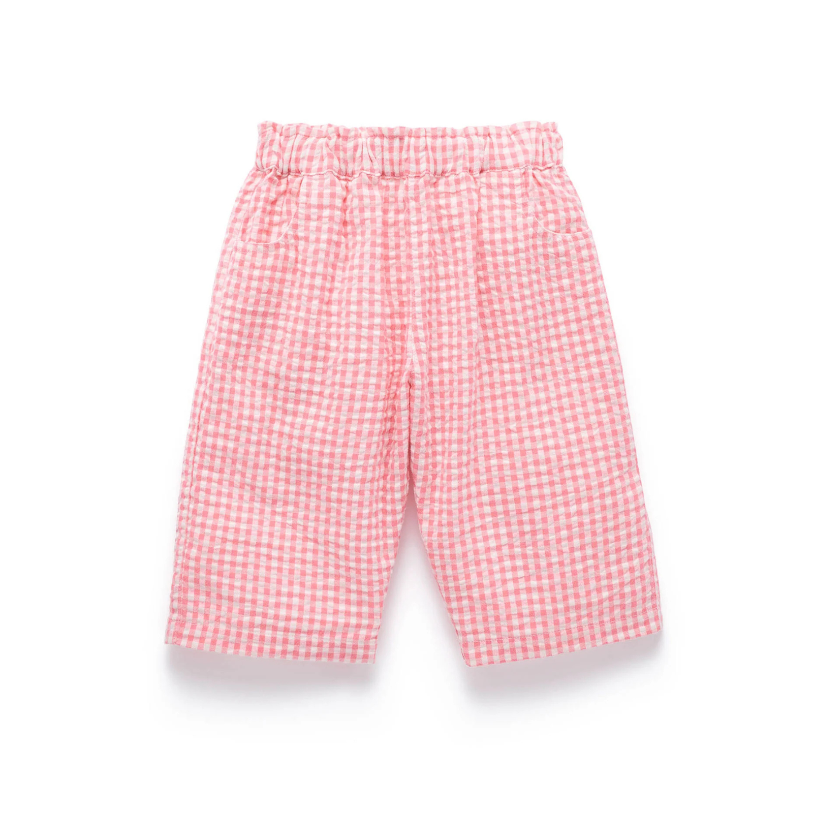 Gingham Baggy Pants - Pomegranate Gingham