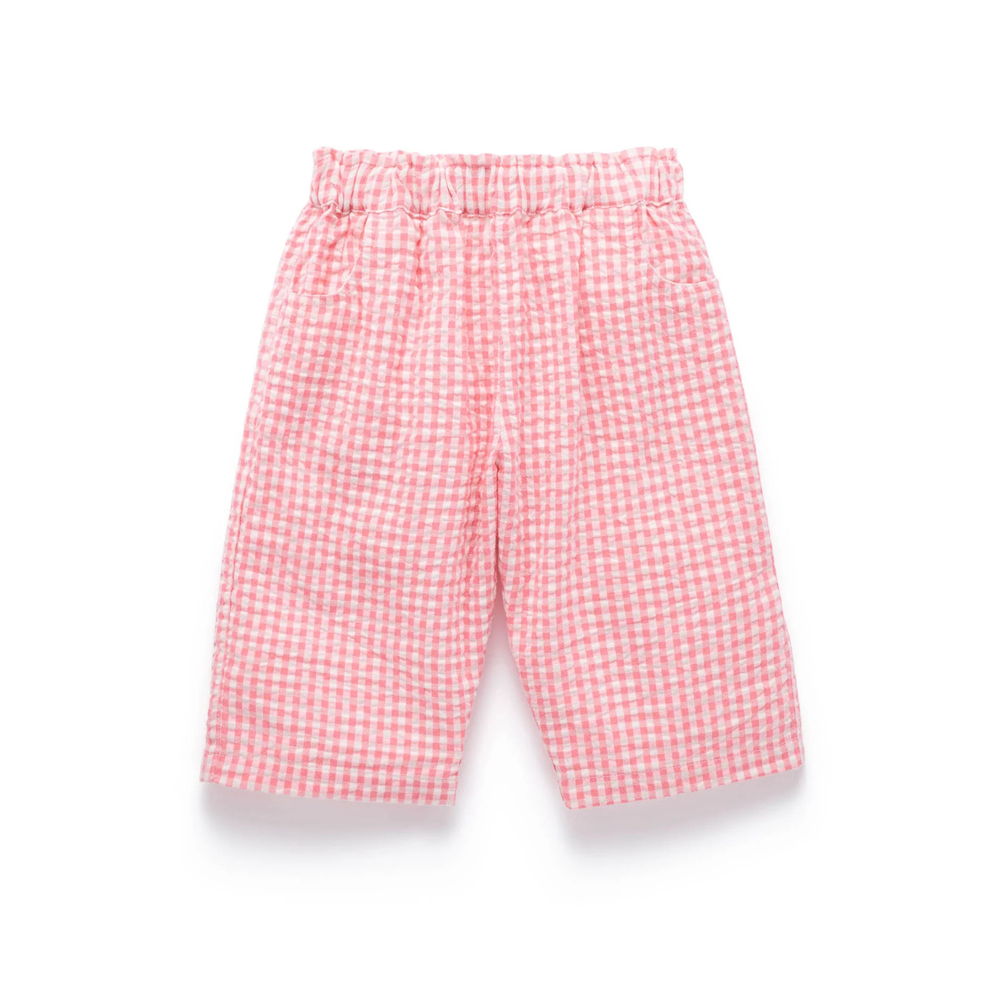 Gingham Baggy Pants - Pomegranate Gingham
