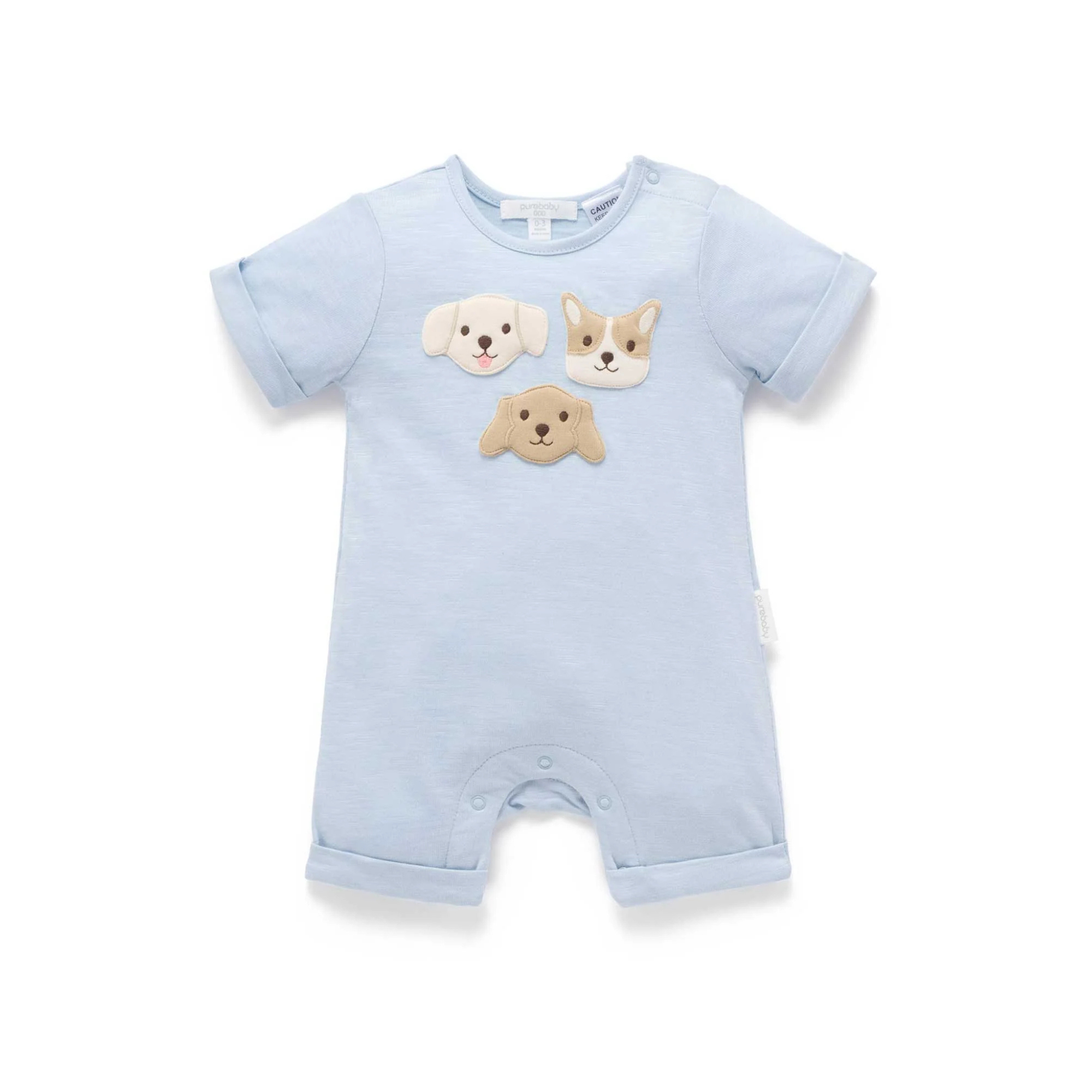 Puppy Short Growsuit - Sky