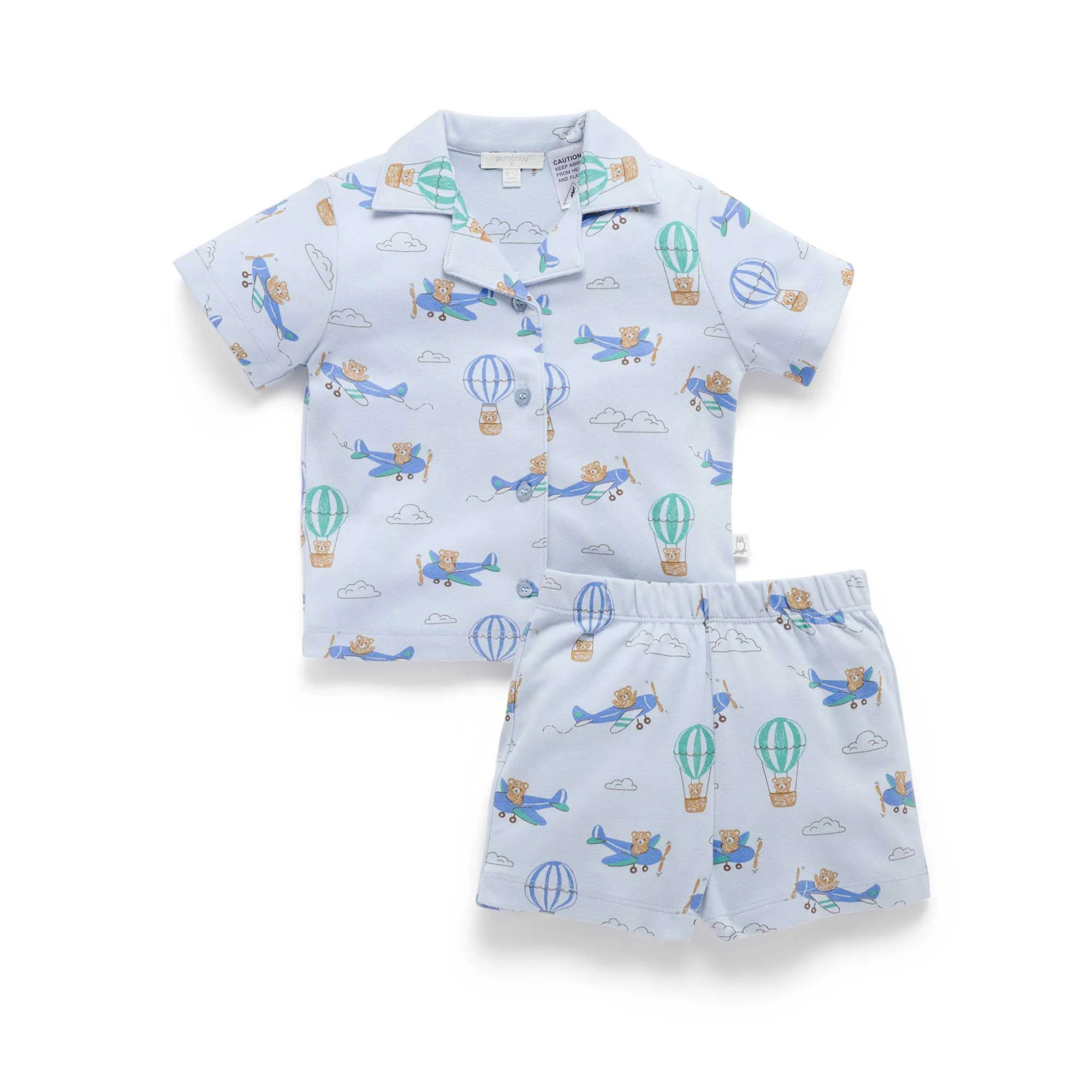 Skies The Limit Button Up PJ Set