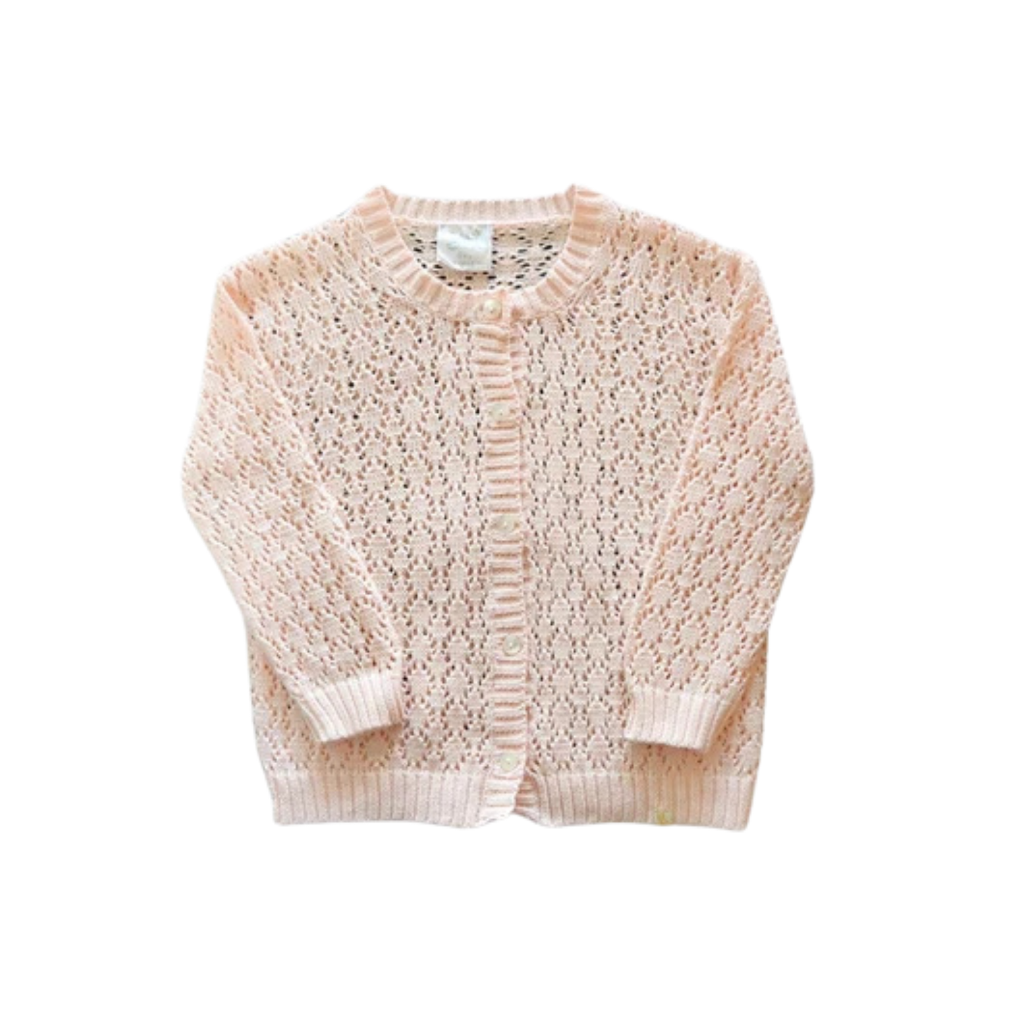 Dolce Pointelle Cardigan - Petal Pink