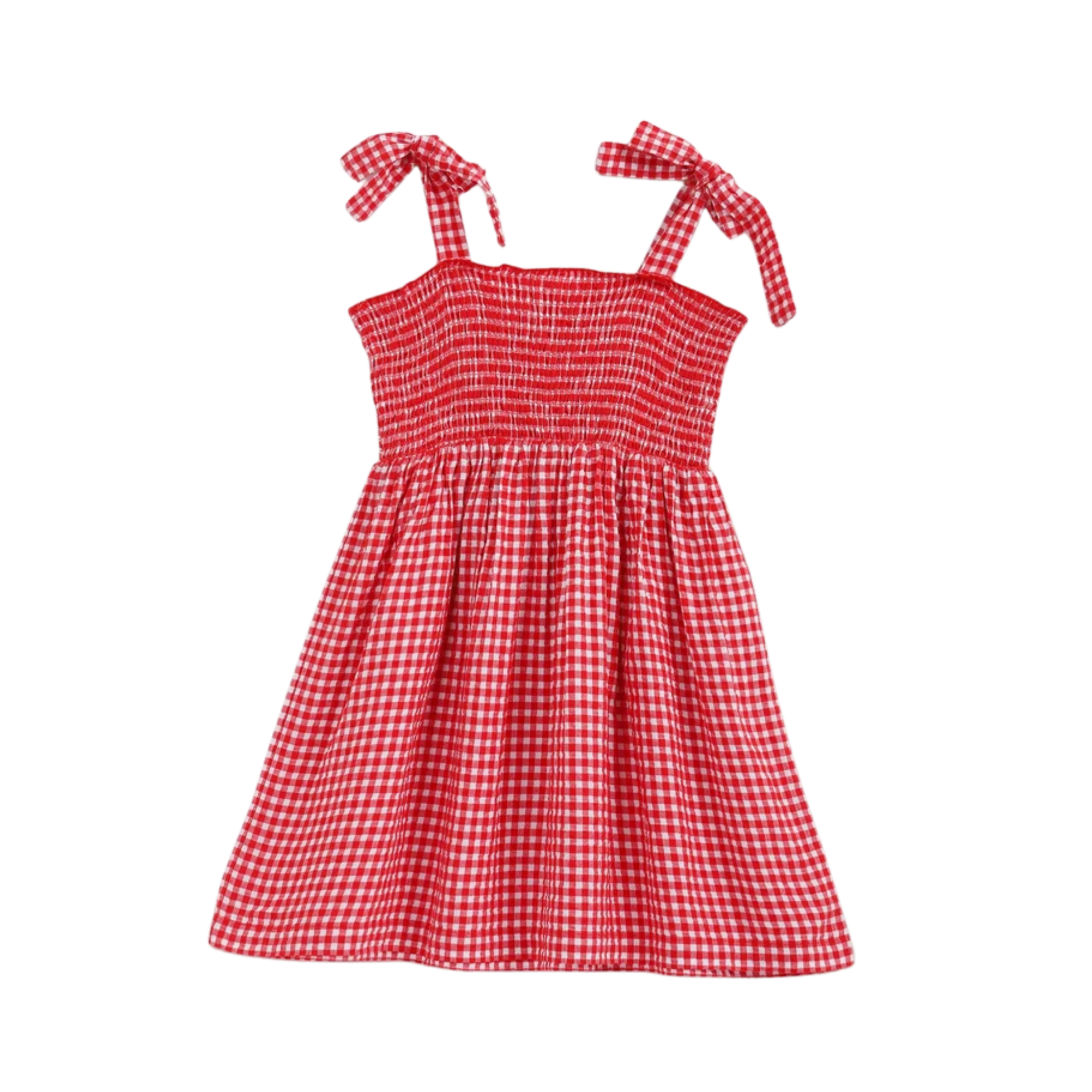 Bella Dress - Red and White Gingham