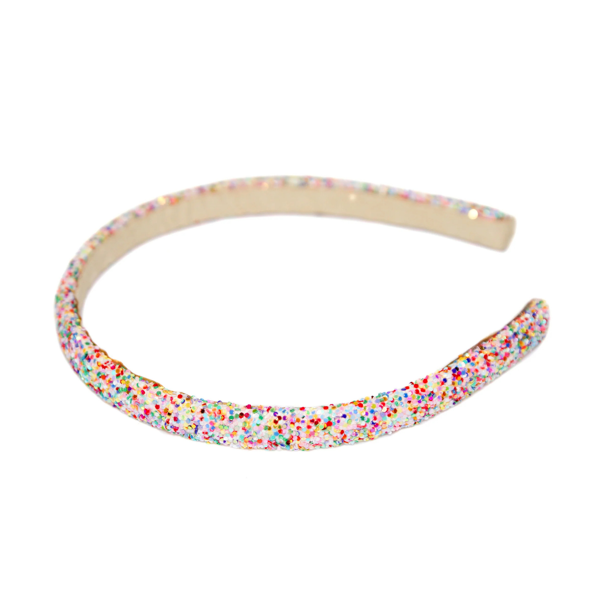 Glitter Suede Lined Alice Band - Multi