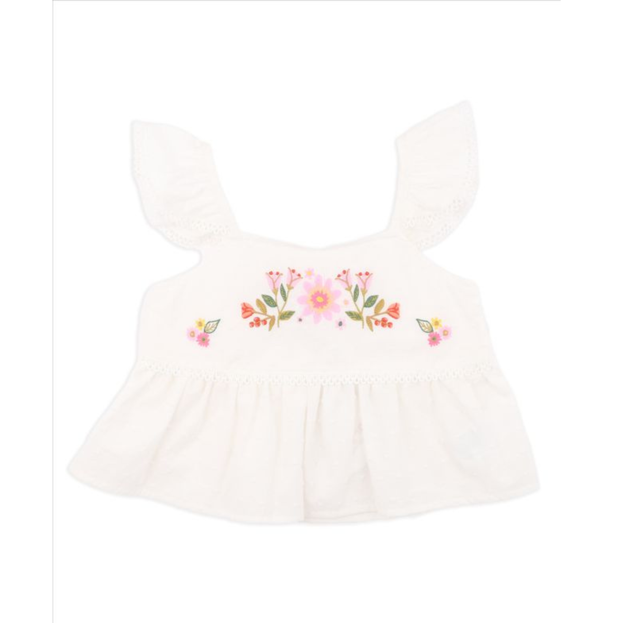 White Paradiso Embroidered Top - 1-6Y