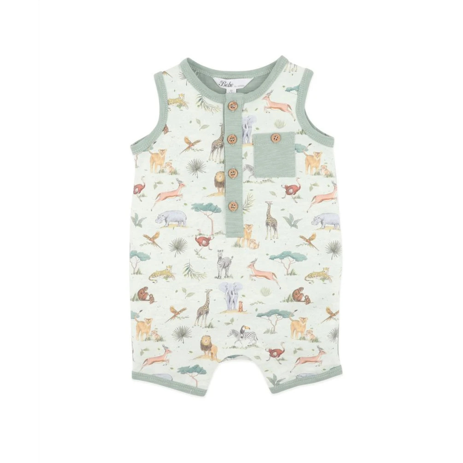 Sway Print Elephant Romper