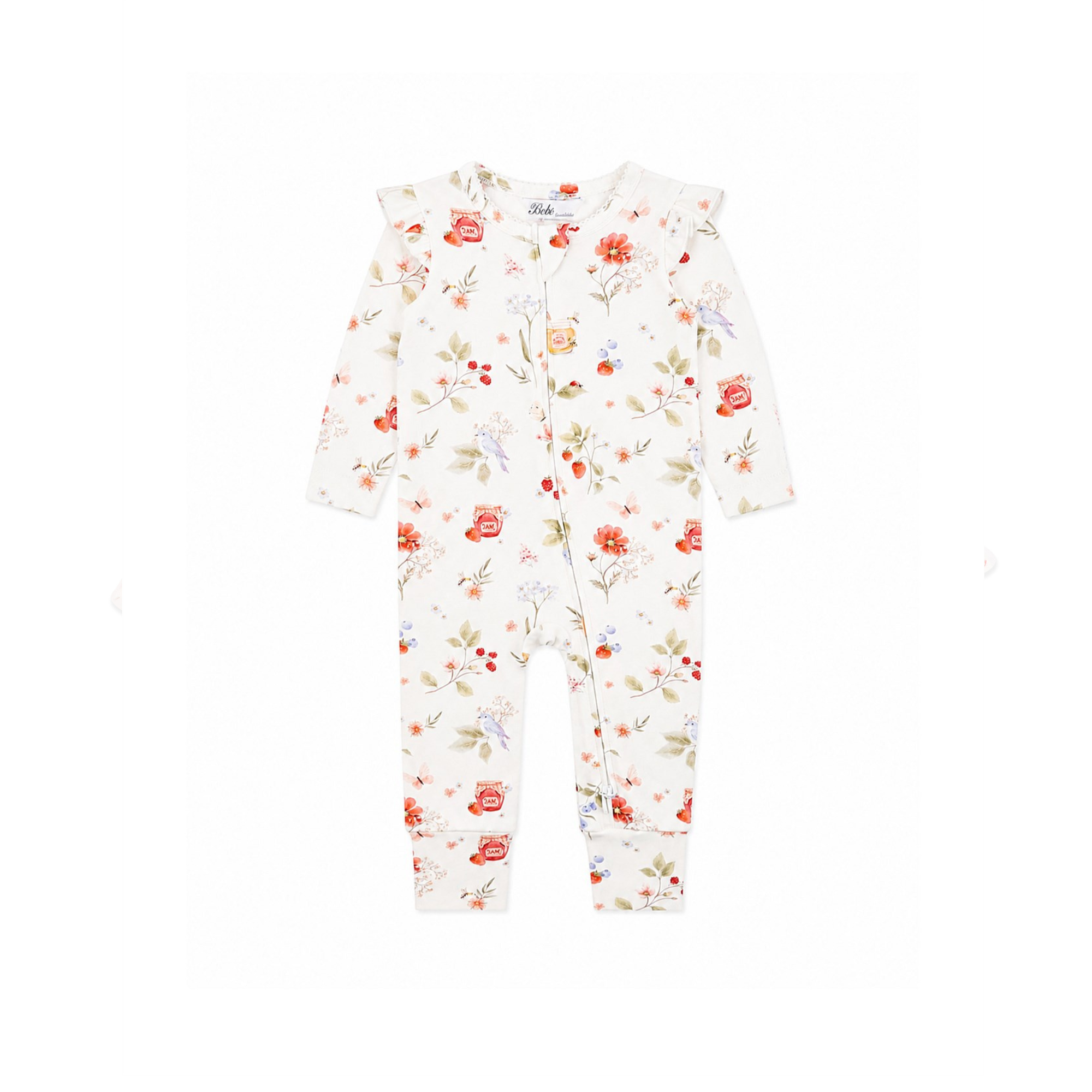 Poppy Print Organic LS Zipsuit