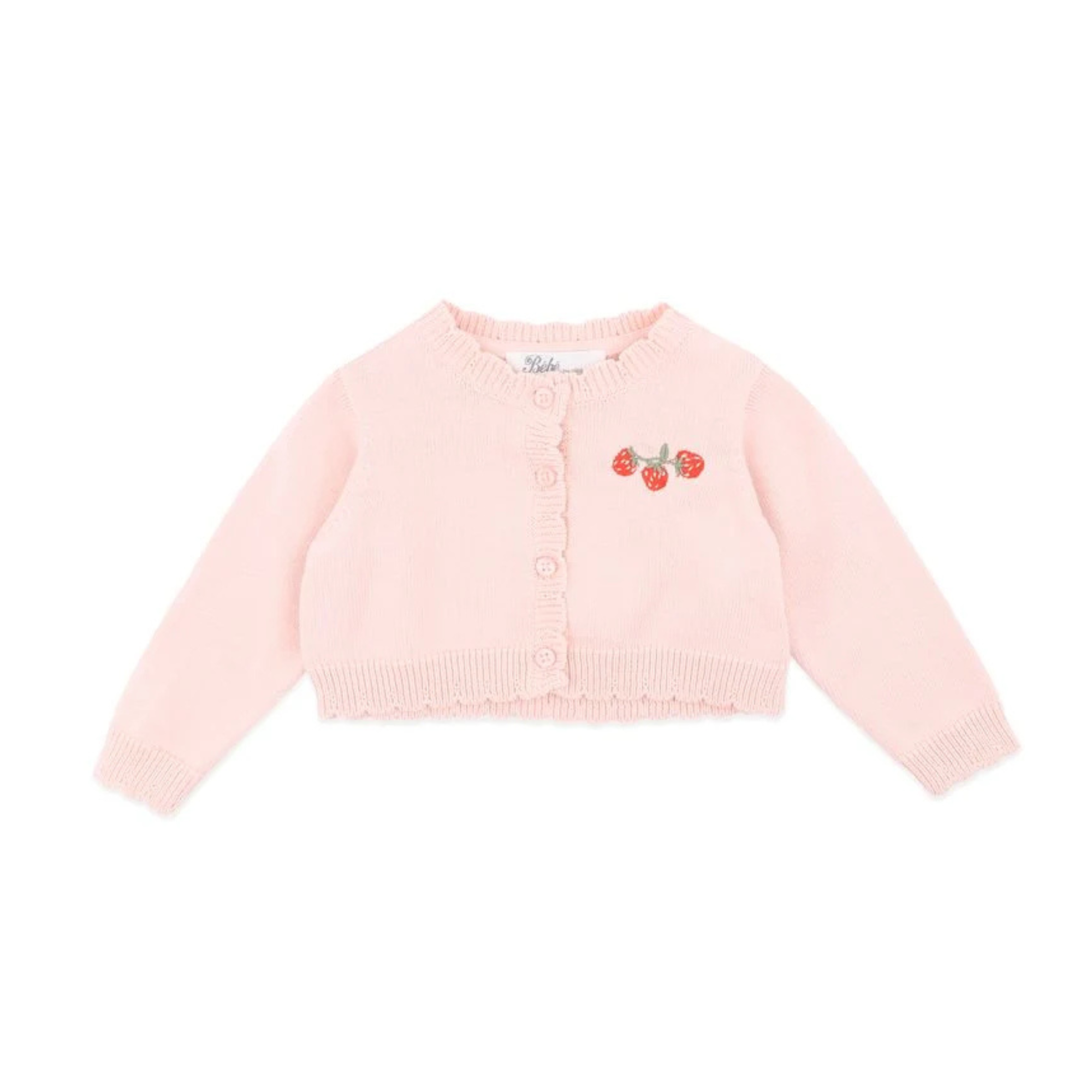 Poppy Organic Cardigan - Pink Icing