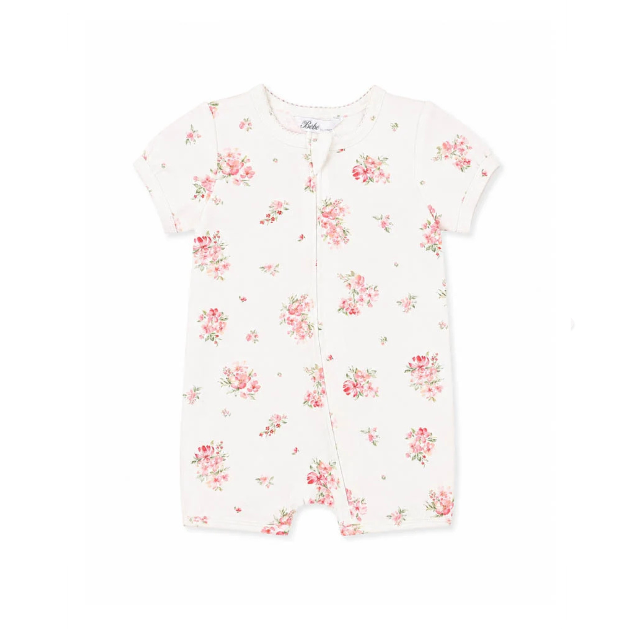 Chelsea Print Organic SS Zip Romper