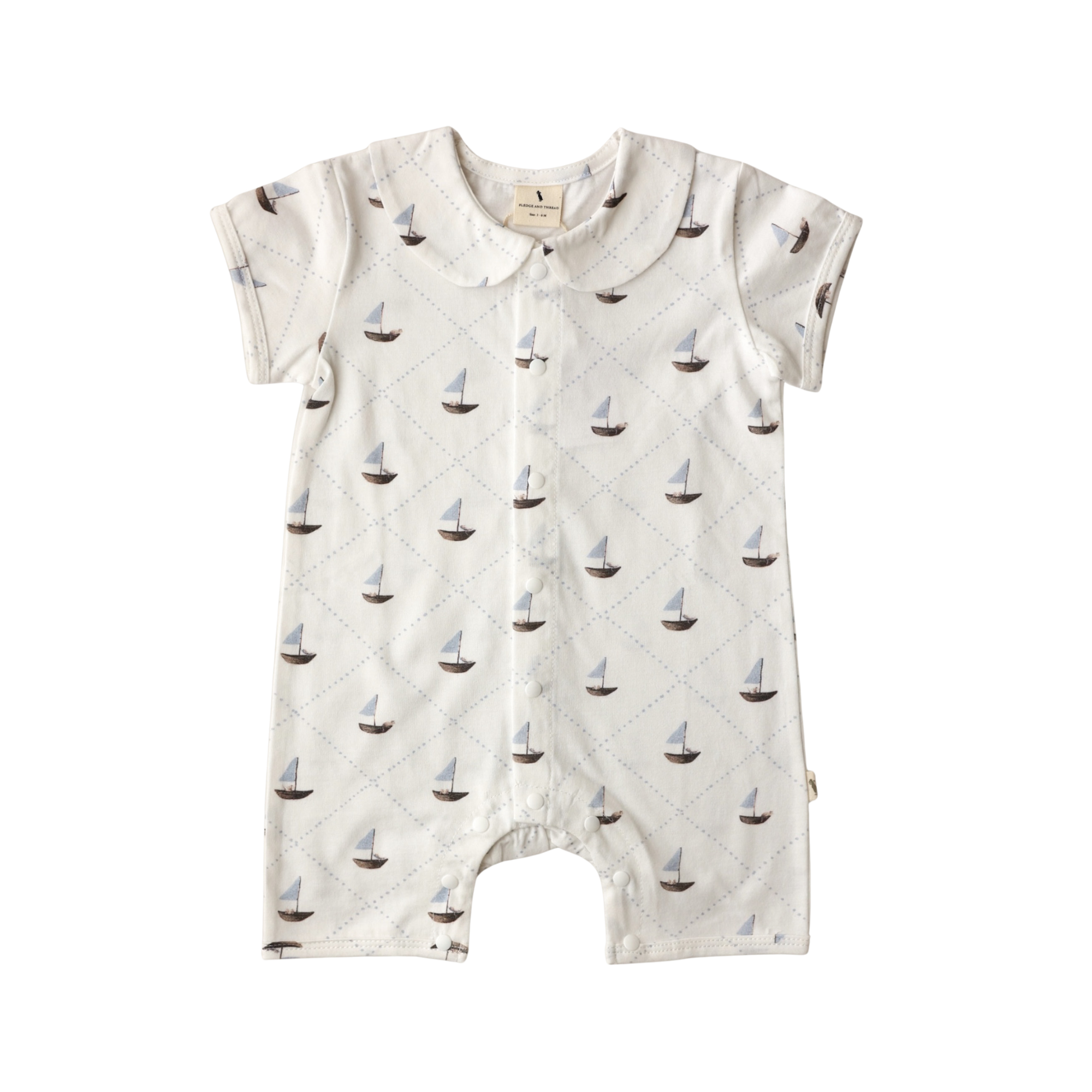 Fledge And Thread Romper - Sailboat