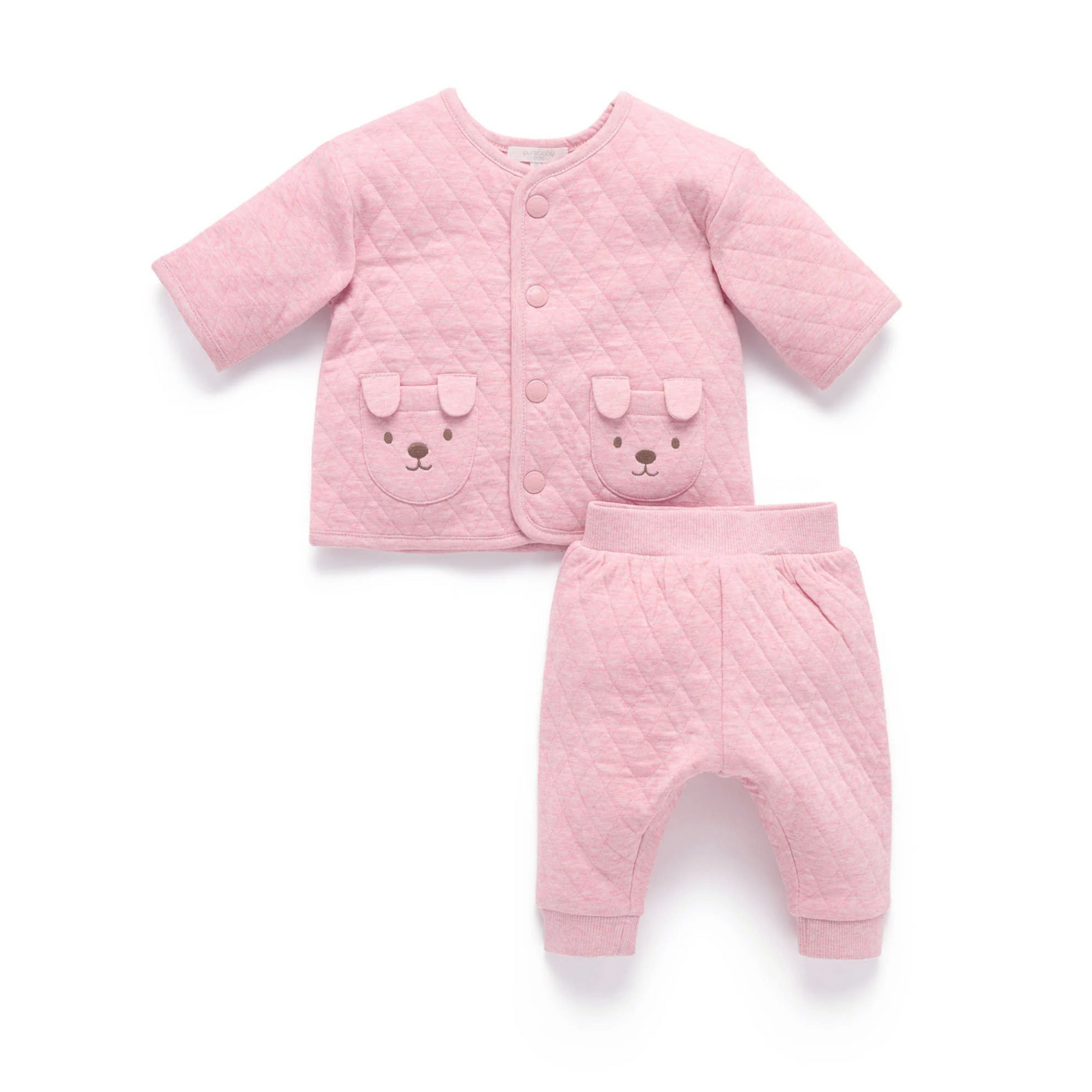 Puppy Quilted Track Set  - Petunia Melange