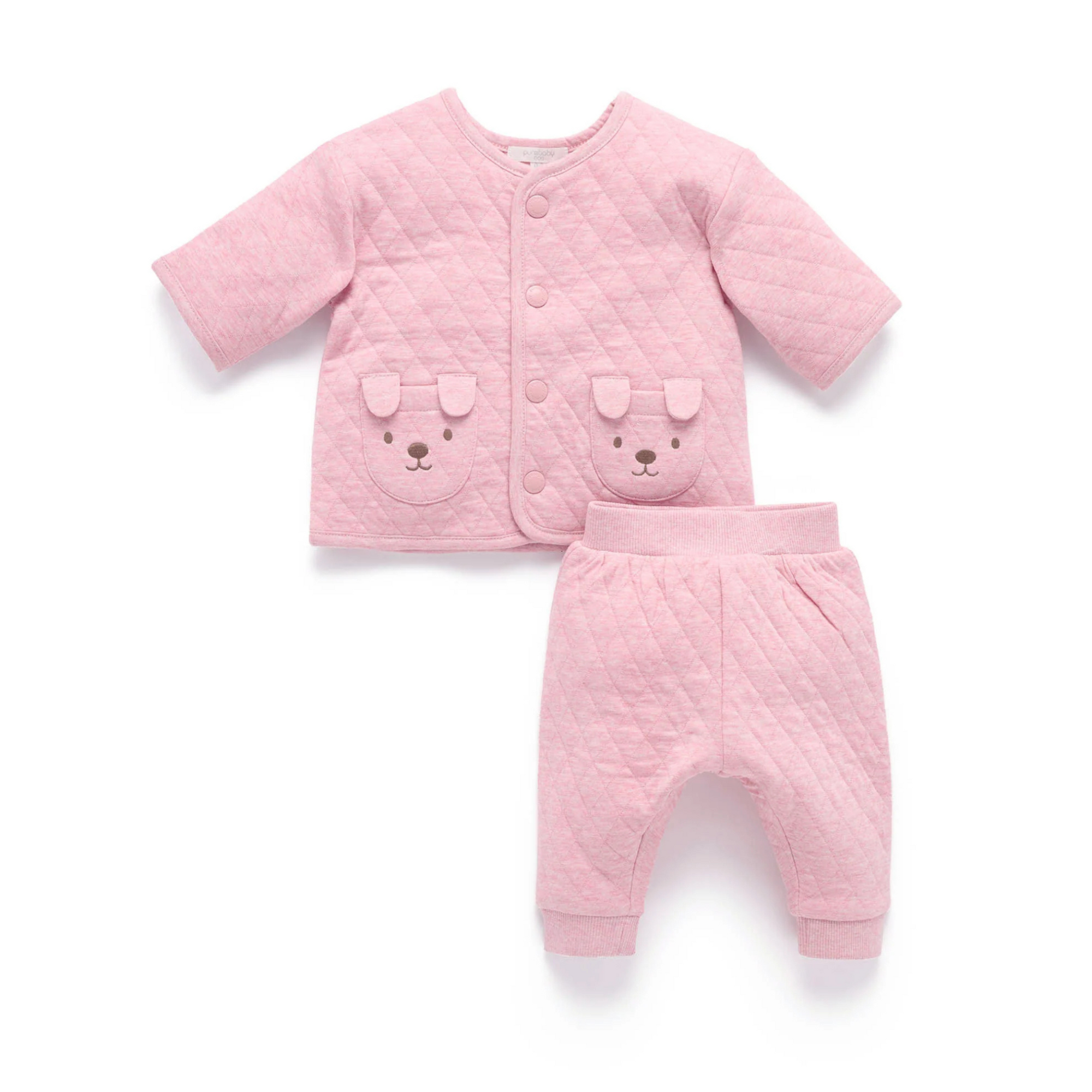 Puppy Quilted Track Set  - Petunia Melange