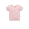 Purebaby Pointelle Short Sleeve Tee - Popsicle