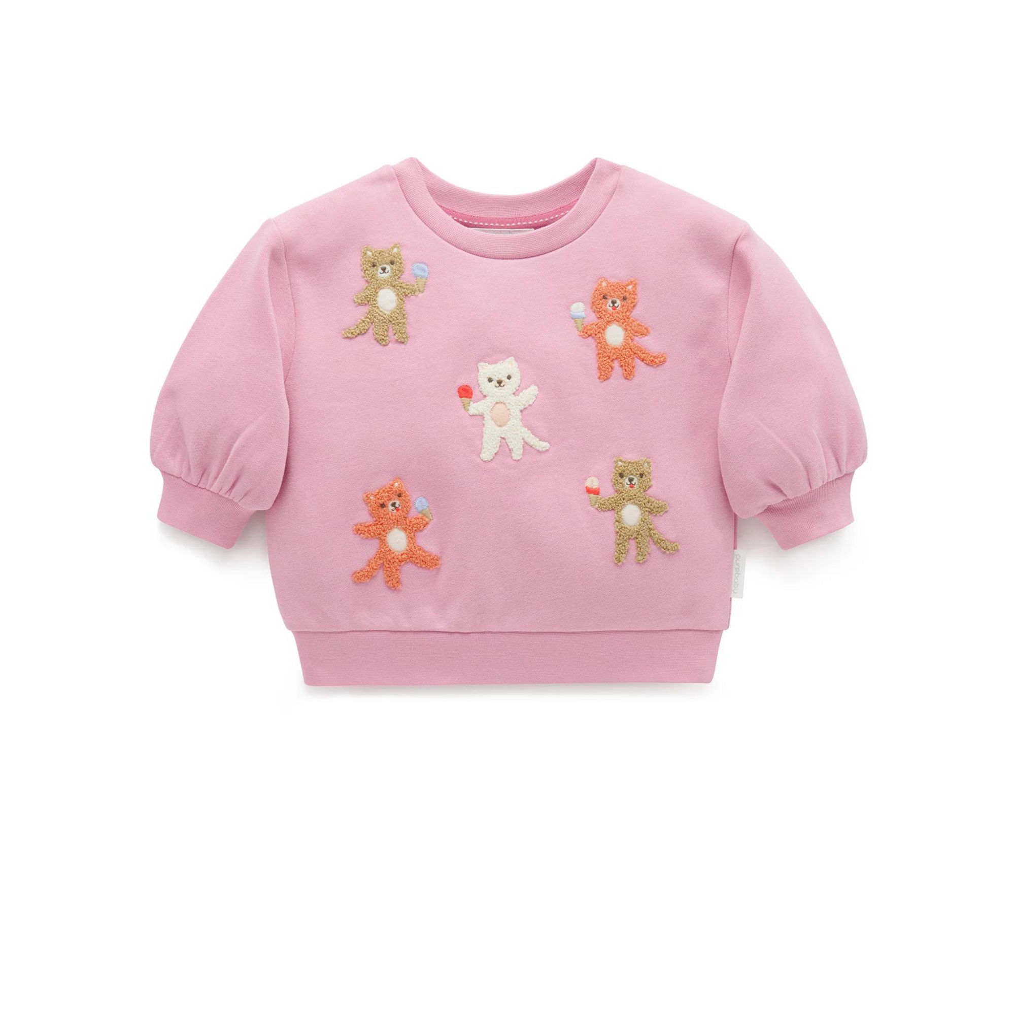 Purebaby Fluffy Cats Windcheater - Passion fruit