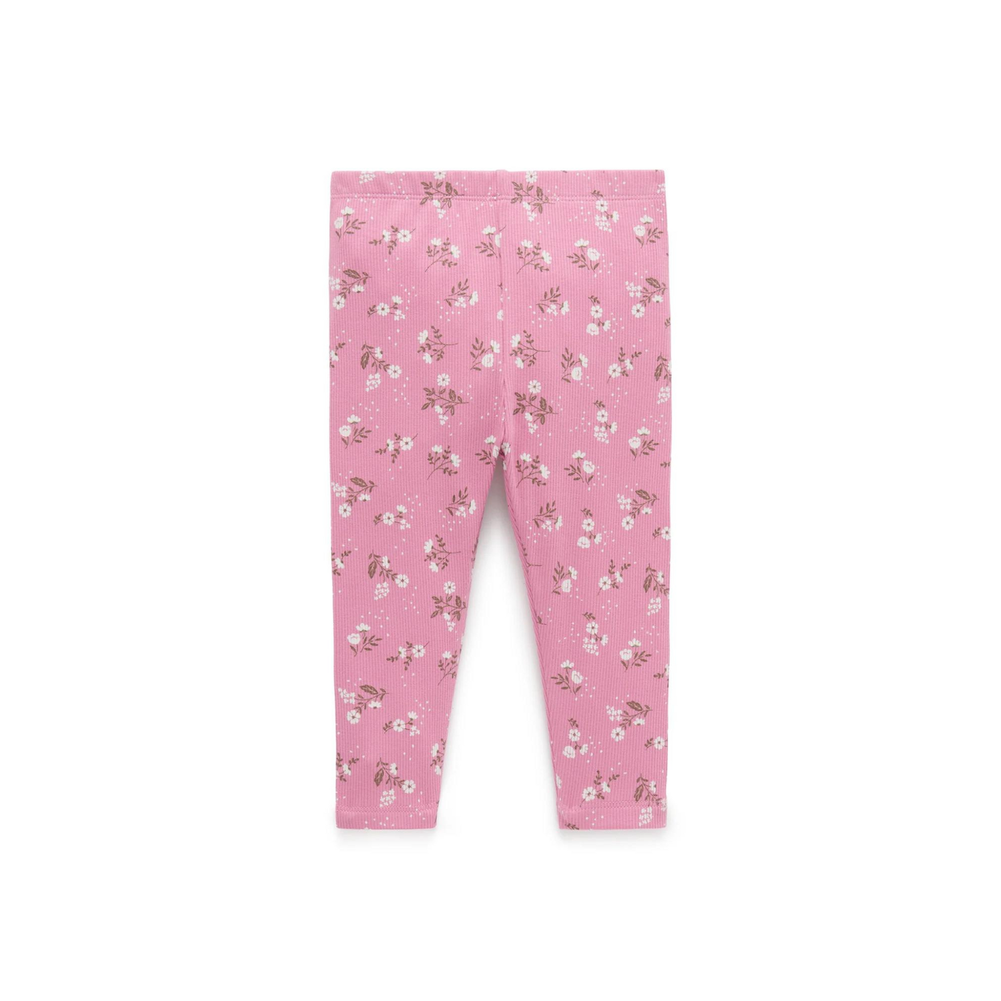 Purebaby Rib Leggings - Daisy