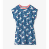 Hatley Unicorn Garden Relaxed Dress - Blue Quartz