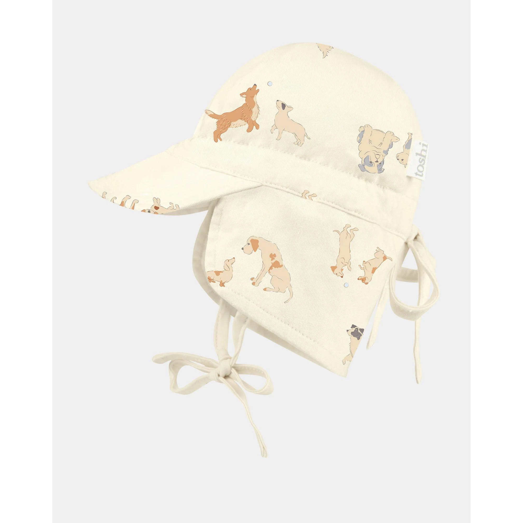 Toshi Sunhat - Bambini Flap Cap - Puppy Love