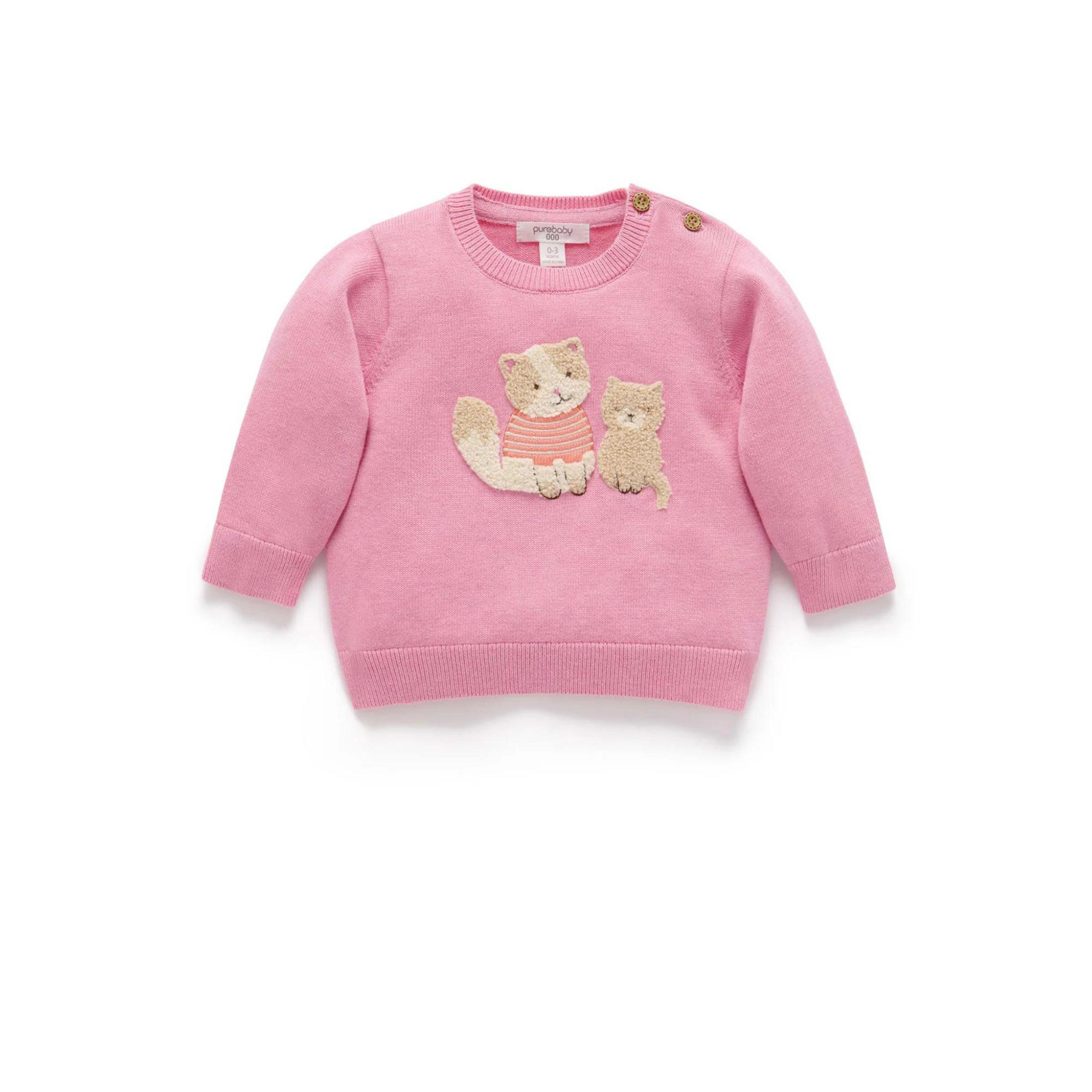 Purebaby Seaside Jumper - Passion Fruit Melagne