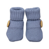 Korango Cotton Knit Button Bootie with Gift  Box - Dusty Blue