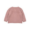 Bebe Aubrey Needle Out Knitted Cardigan - Dusky Pink