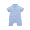 Purebaby Polo Growsuit - Yacht Broderie