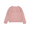 Bebe Aubrey Needle Out Knitted Cardigan - Dusky Pink