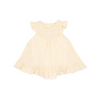 Bebe Tillie Emb Daisy Overlay Dress - Lemon Stripe