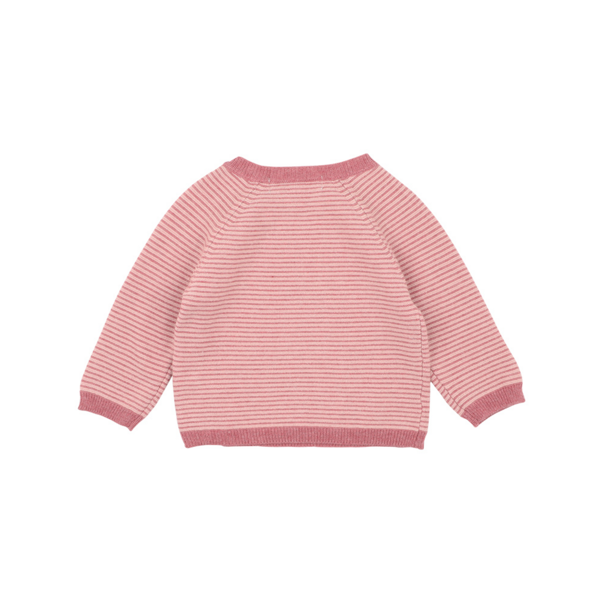 Bebe Aubrey Stripe Knitted Wrap Jumper - Rose Pink Stripe
