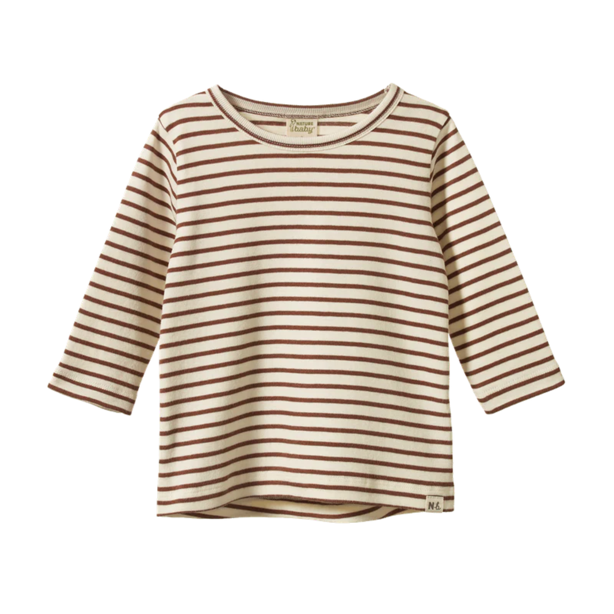 Nature Baby Long Sleeve River Tee - Pinecone Sailor Stripe
