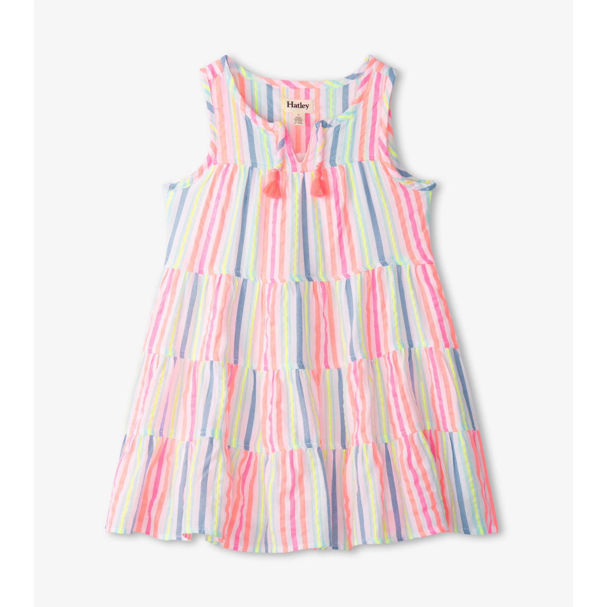 Hatley Miami Beach Layered Tiered Dress - White