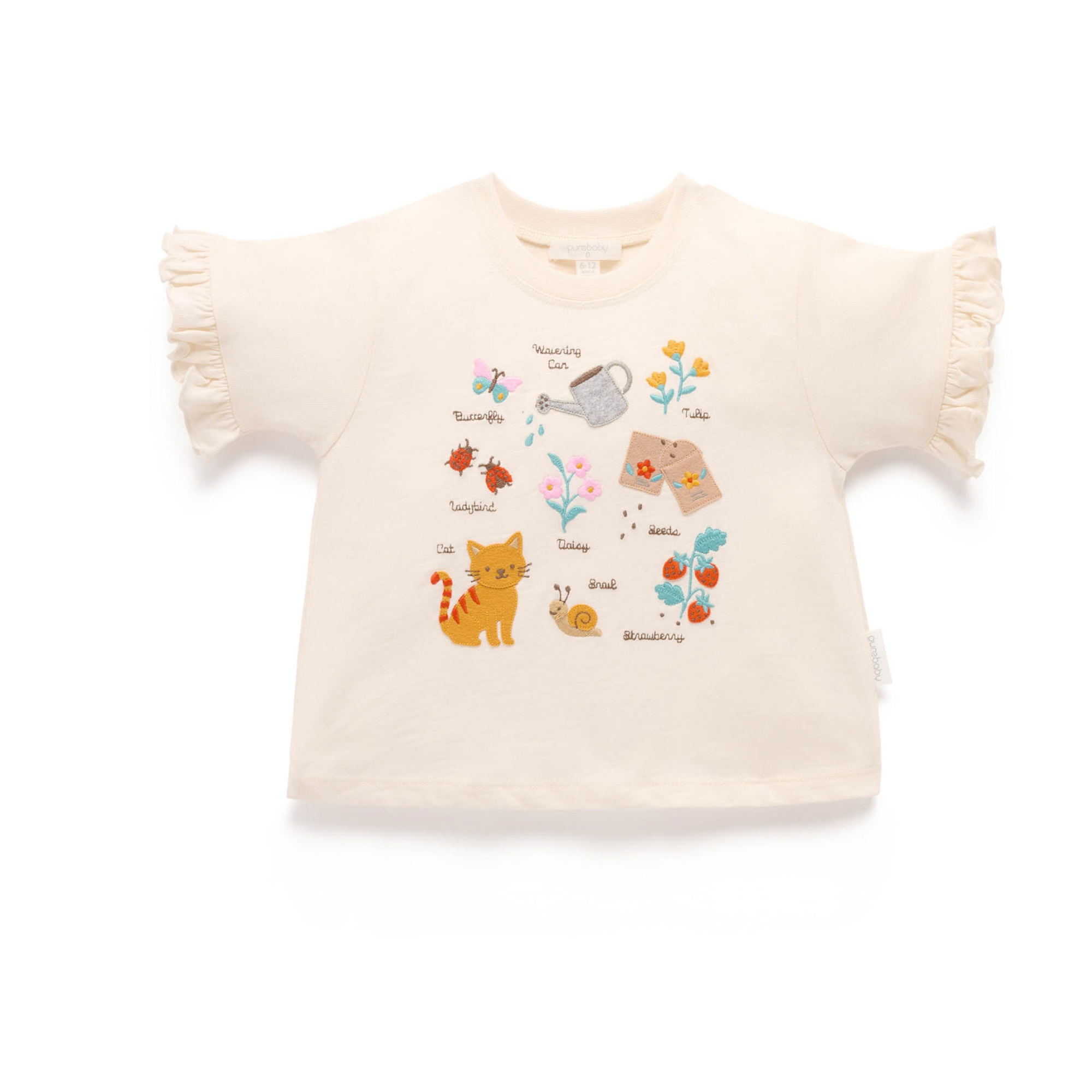 Ruffle Tee - Cloud