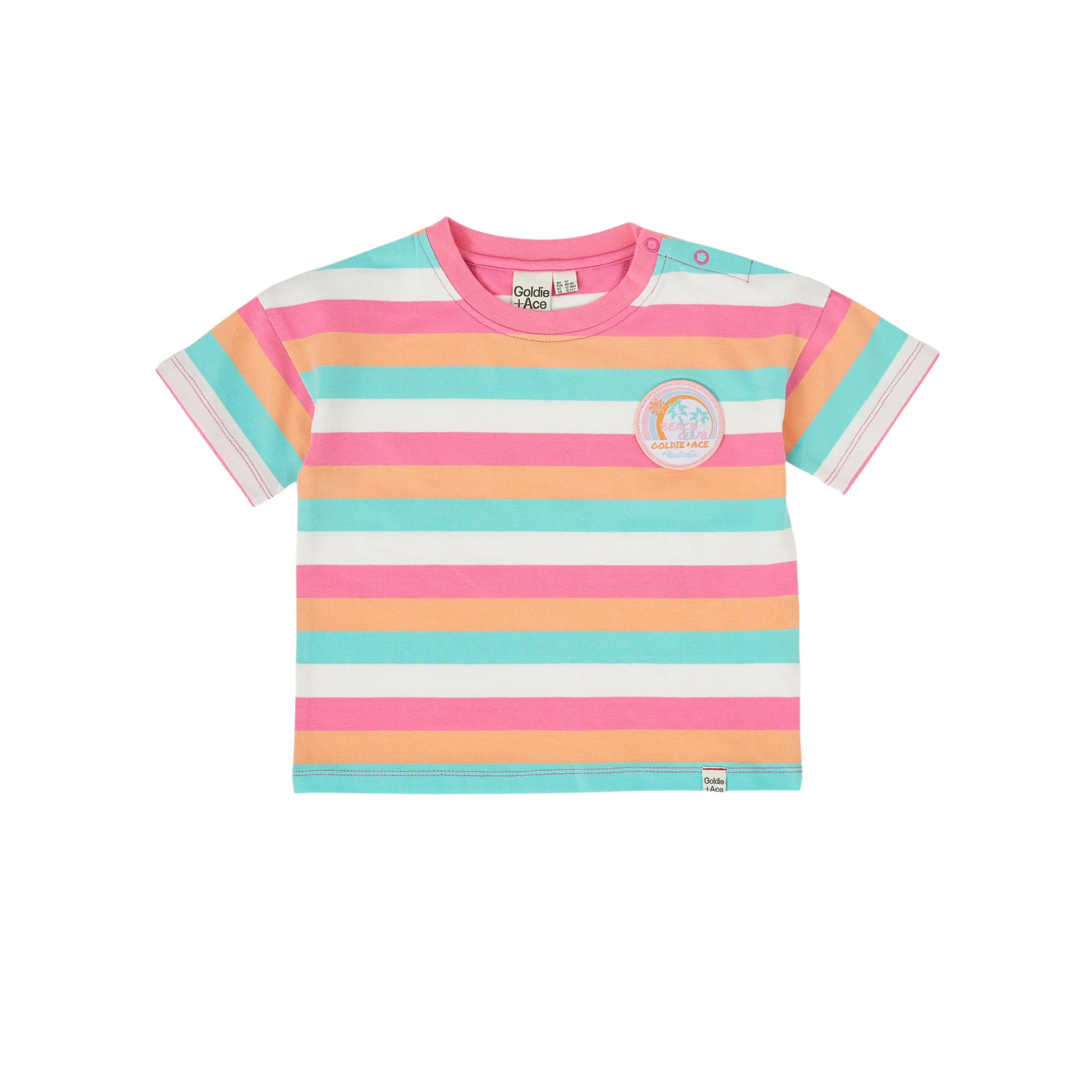 Goldie + Ace Beach Club Stripe T-shirt - Summer Stripe