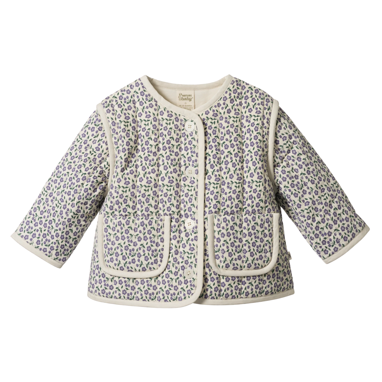 Nature Baby Edith Quilted Jacket - Briarwood Heron Print