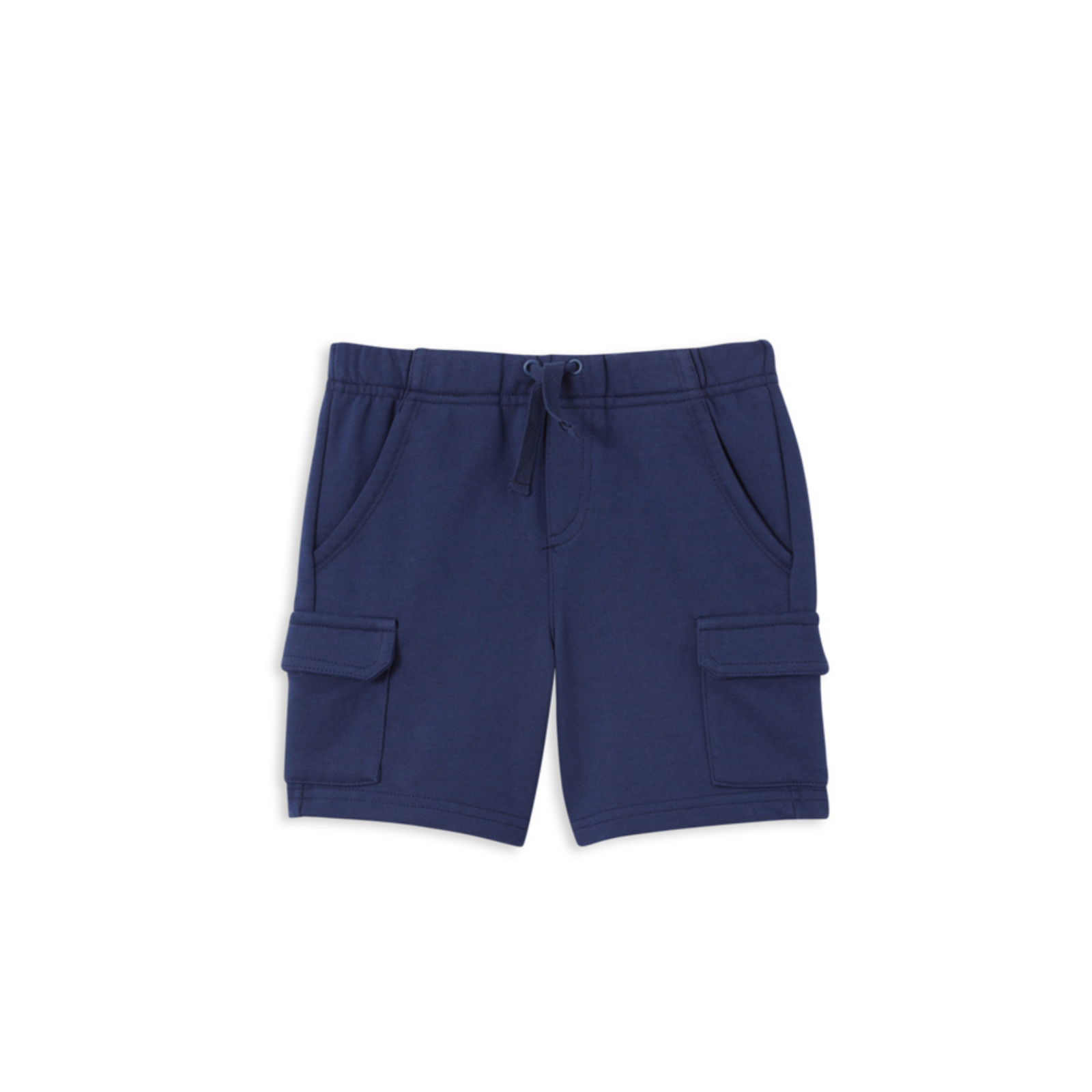 Milky  Navy Fleece Cargo Short - Navy