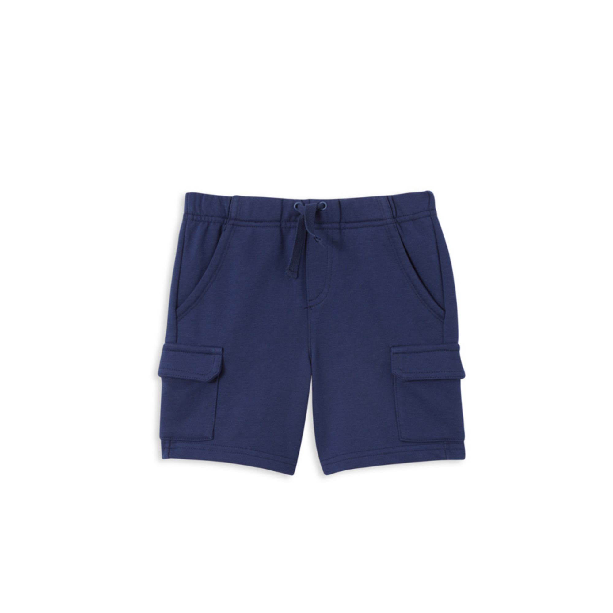 Milky  Navy Fleece Cargo Short - Navy