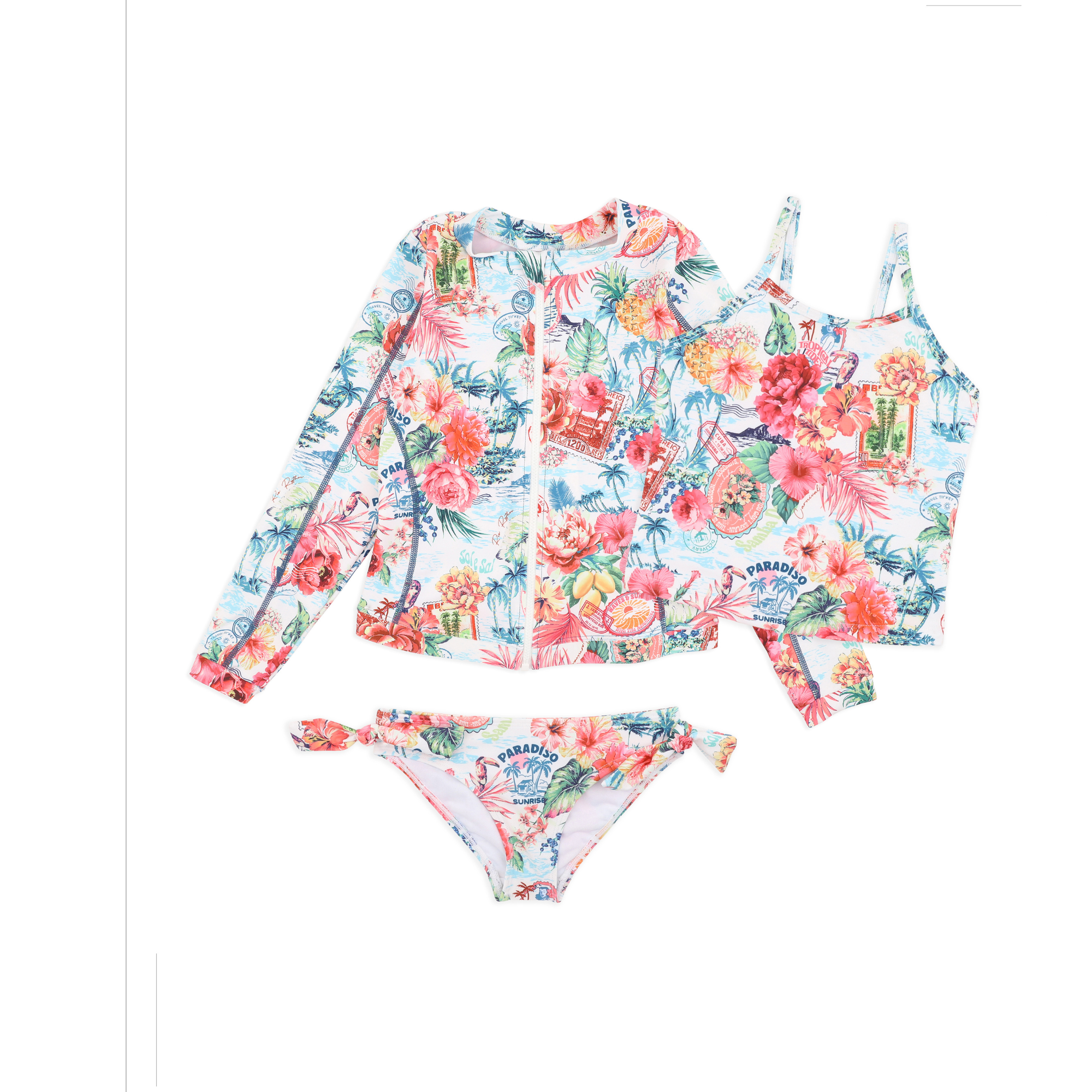 Selena 3 Piece Tankini/Rash Set 3-10Y