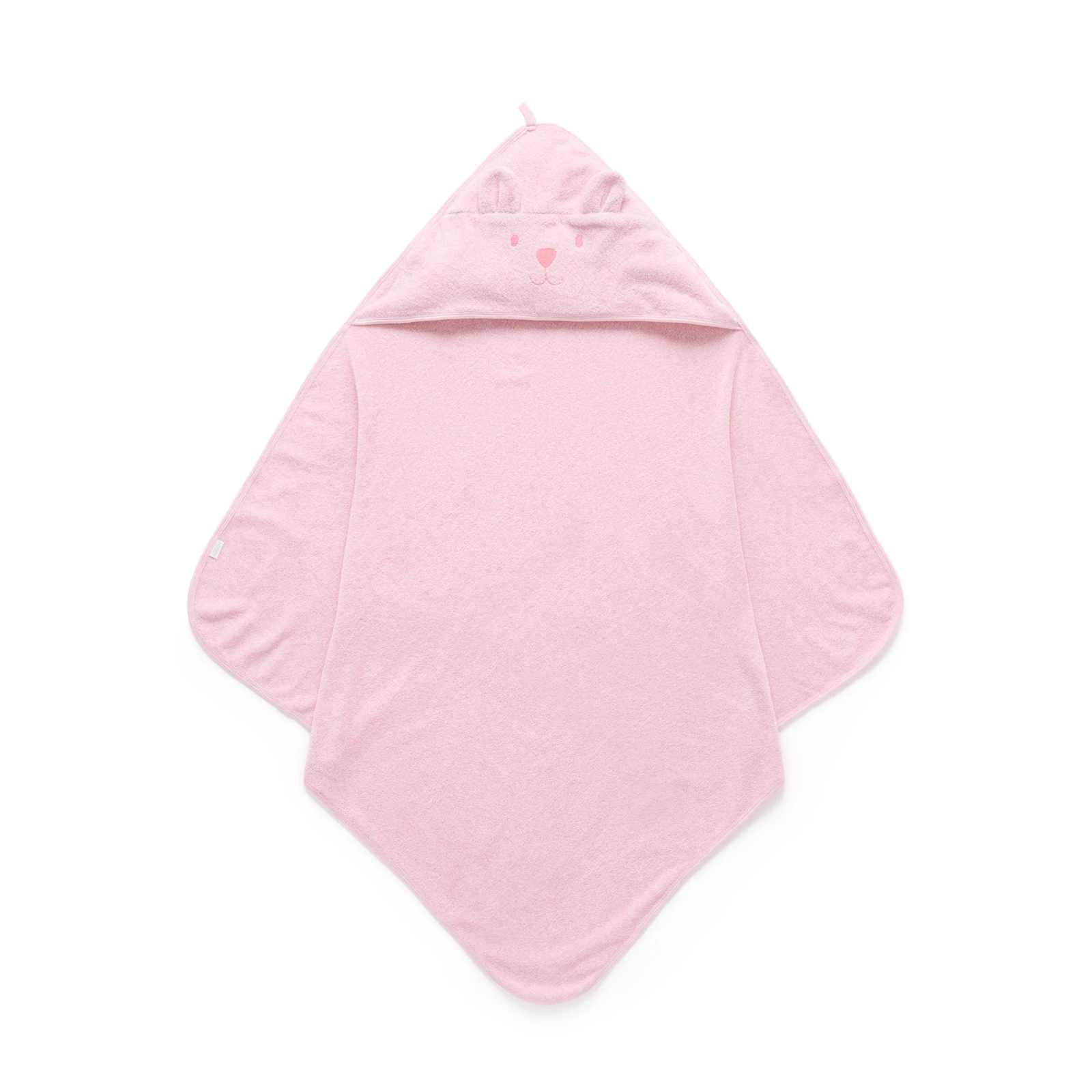 Purebaby Hooded Bear Towel - Pink