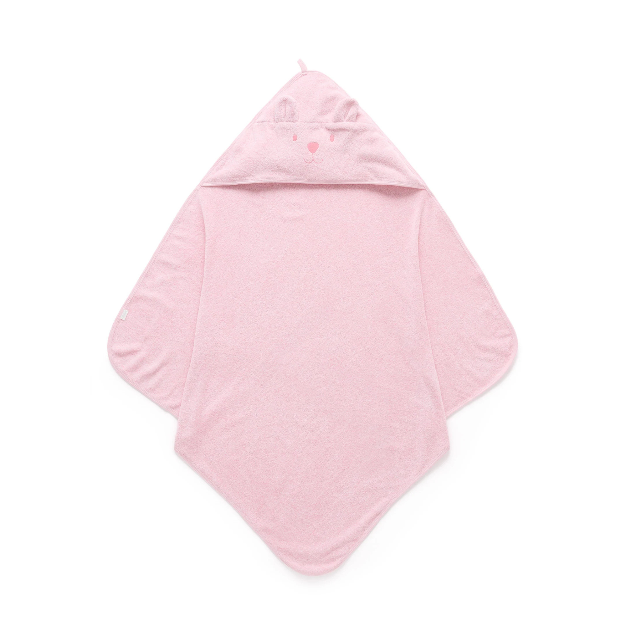 Purebaby Hooded Bear Towel - Pink